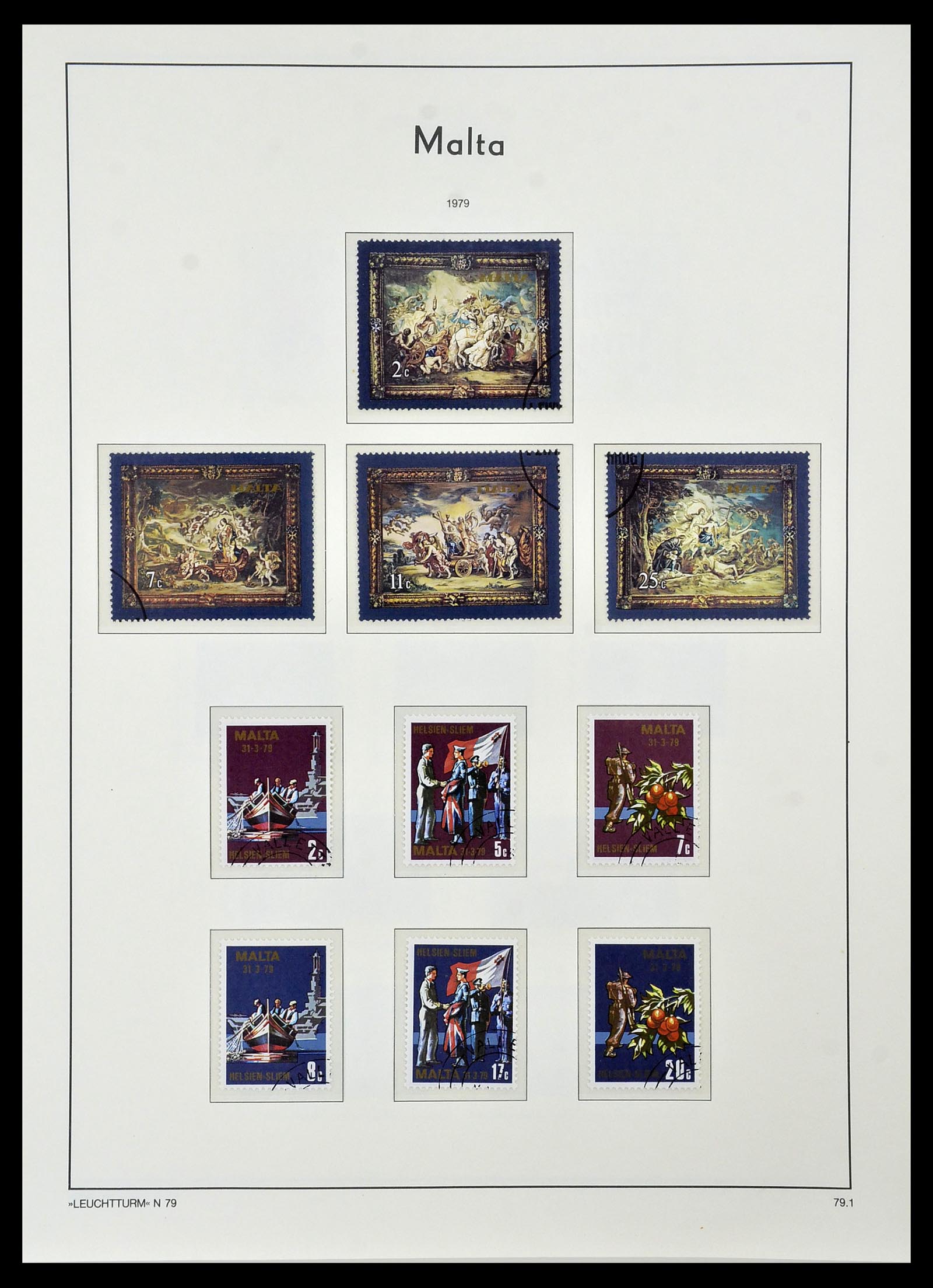 34261 083 - Postzegelverzameling 34261 Gibraltar en Malta 1953-1985.