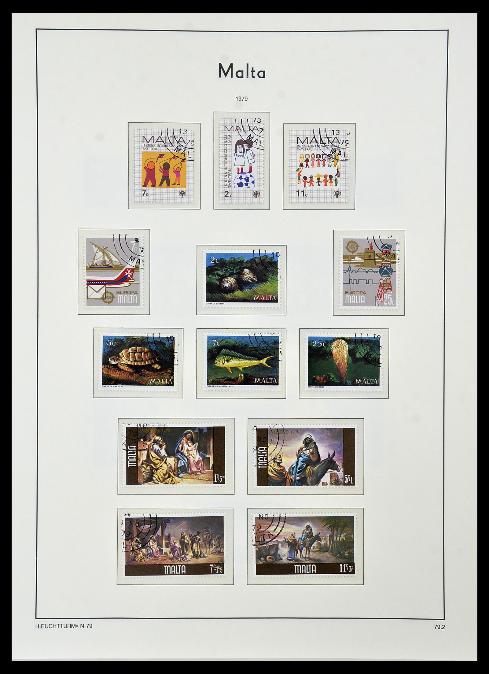 34261 084 - Postzegelverzameling 34261 Gibraltar en Malta 1953-1985.