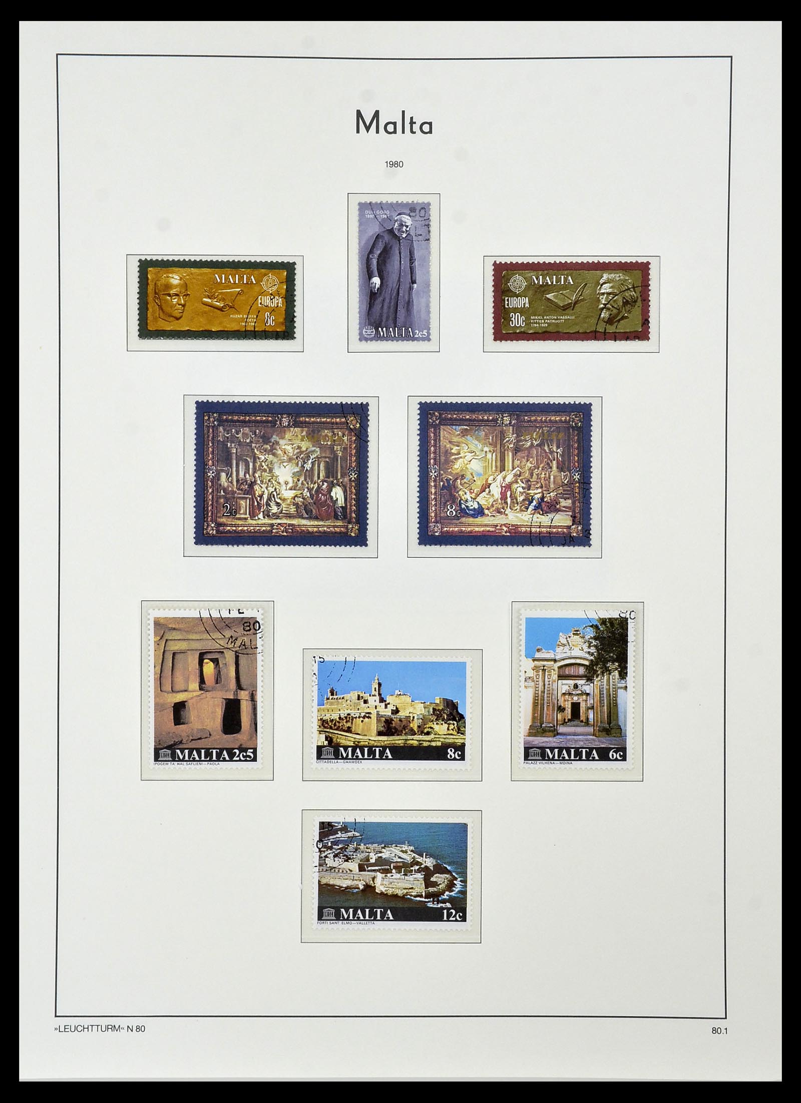34261 085 - Postzegelverzameling 34261 Gibraltar en Malta 1953-1985.