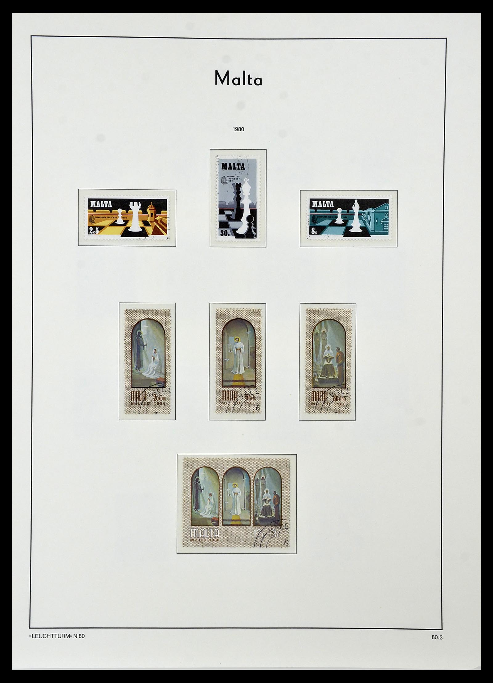 34261 087 - Postzegelverzameling 34261 Gibraltar en Malta 1953-1985.