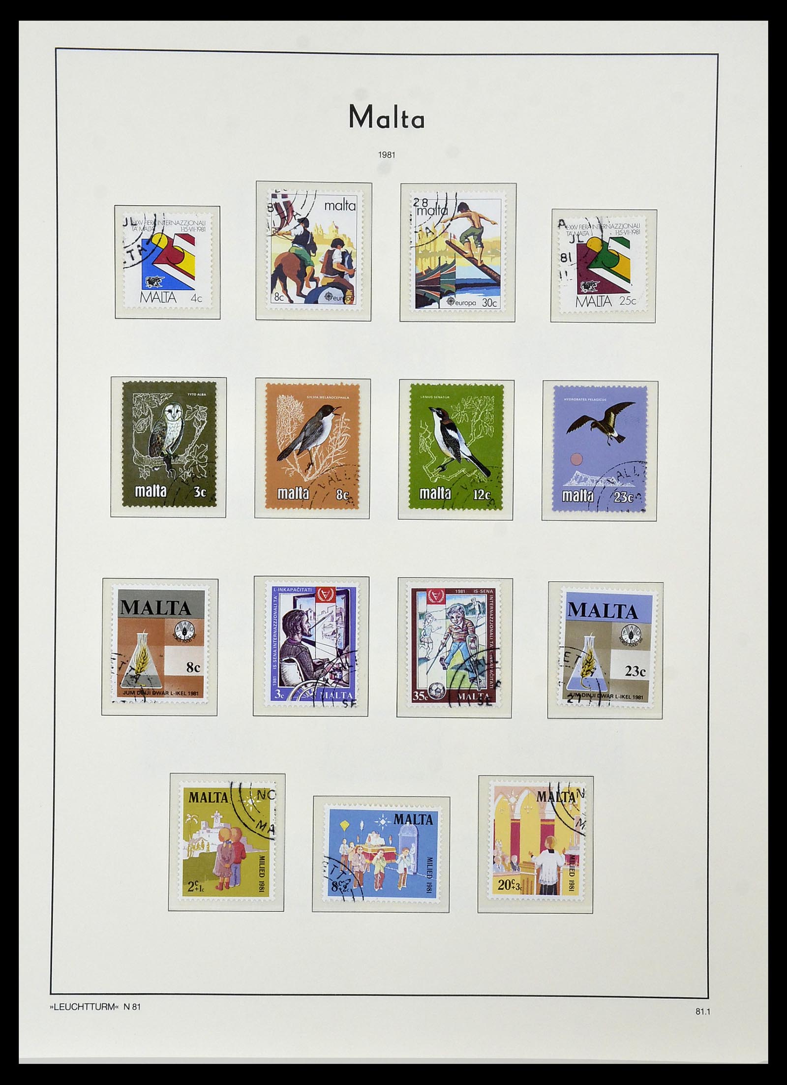 34261 088 - Postzegelverzameling 34261 Gibraltar en Malta 1953-1985.