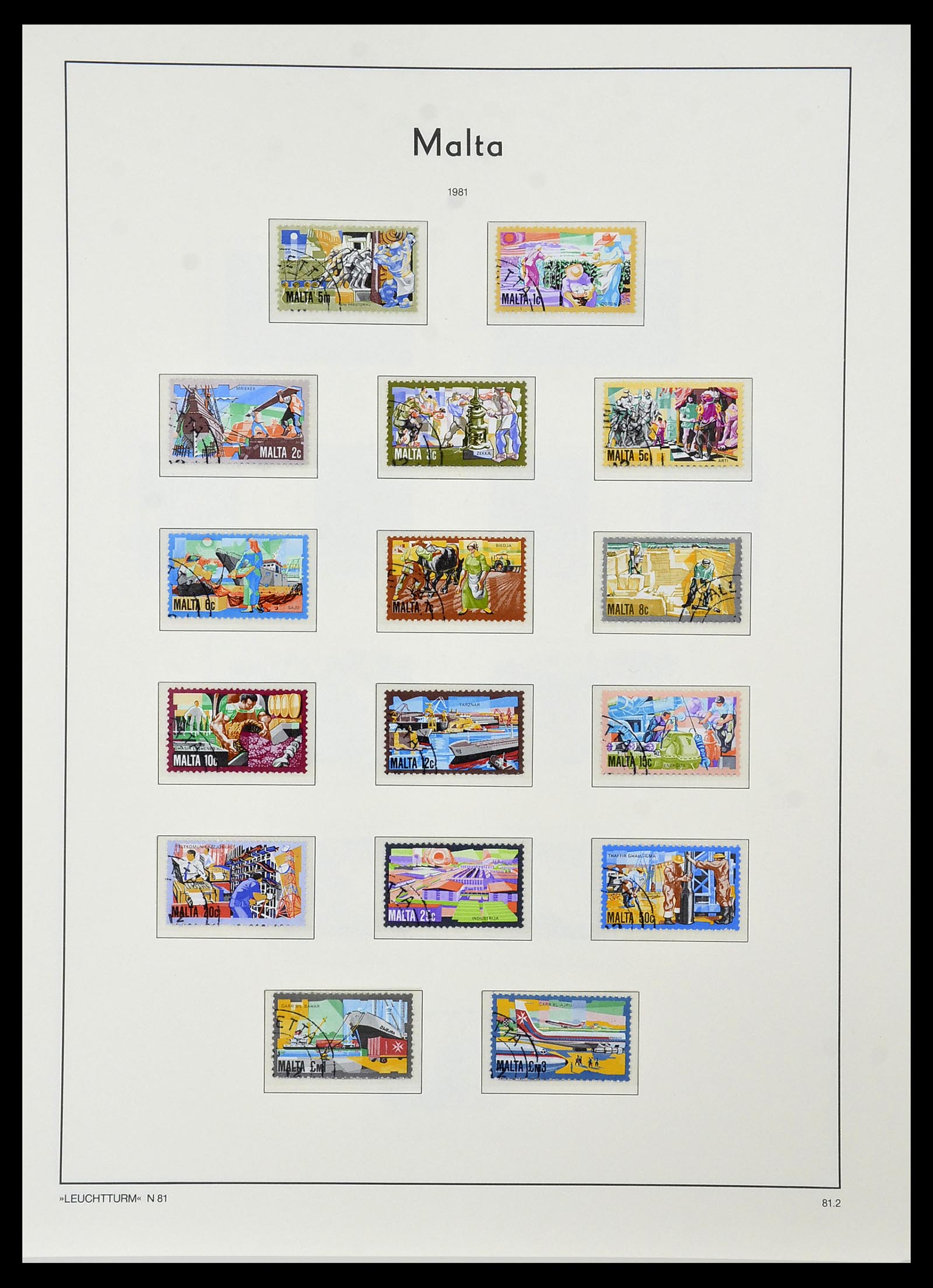 34261 089 - Postzegelverzameling 34261 Gibraltar en Malta 1953-1985.