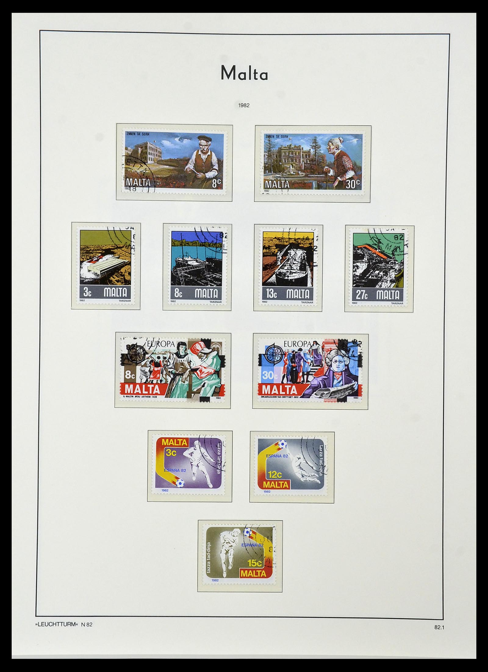 34261 090 - Postzegelverzameling 34261 Gibraltar en Malta 1953-1985.