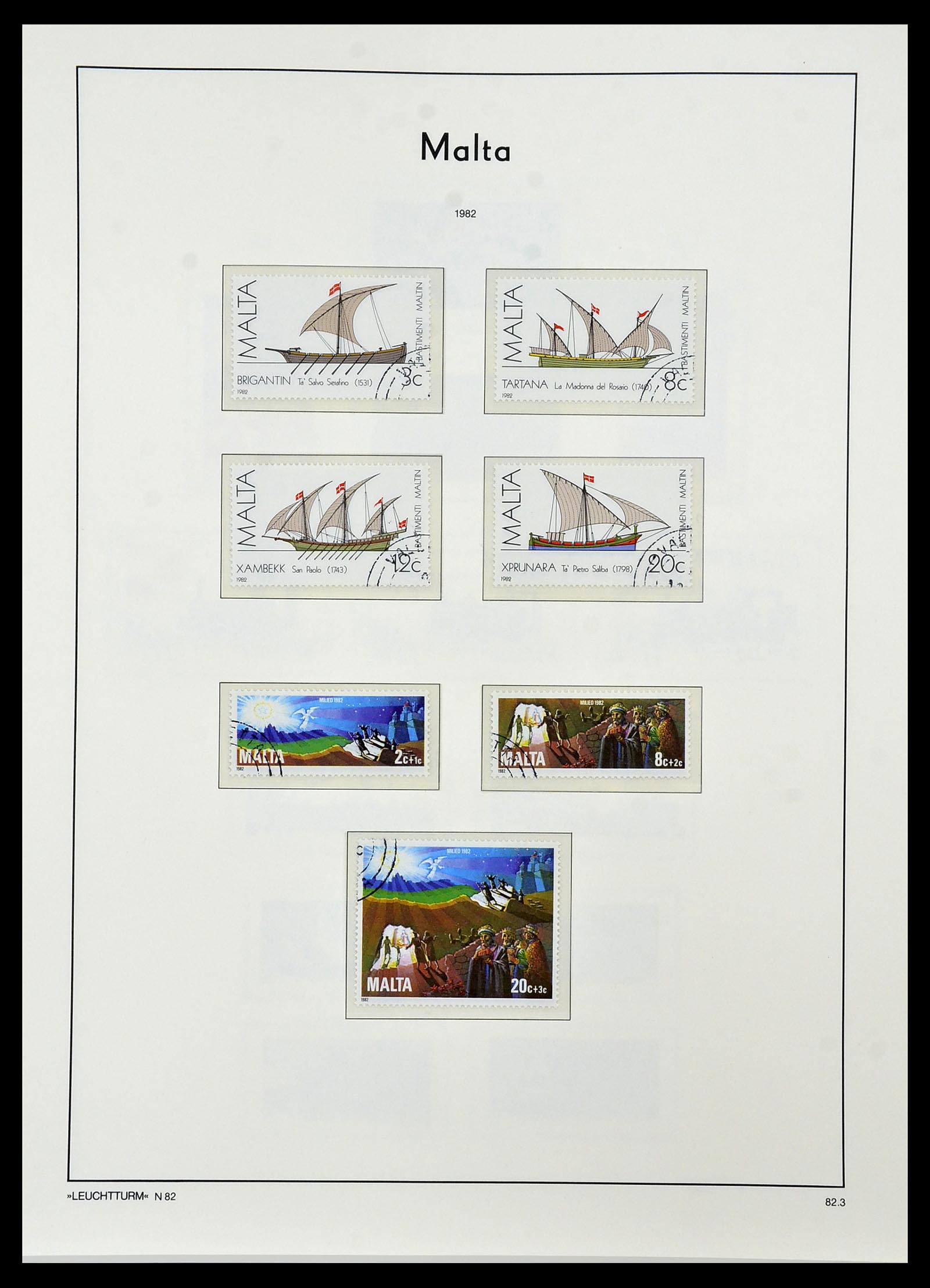 34261 092 - Postzegelverzameling 34261 Gibraltar en Malta 1953-1985.