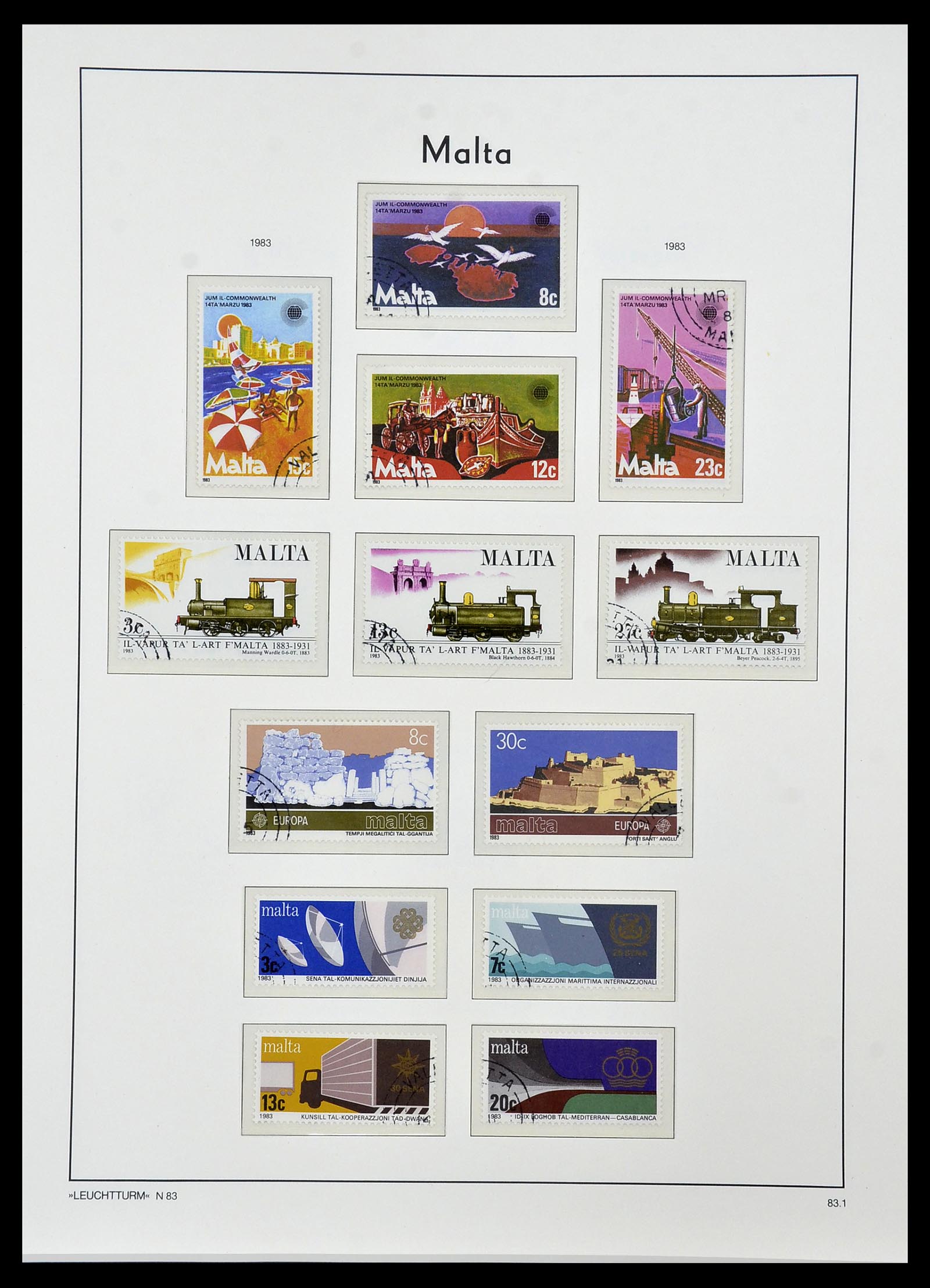 34261 093 - Postzegelverzameling 34261 Gibraltar en Malta 1953-1985.