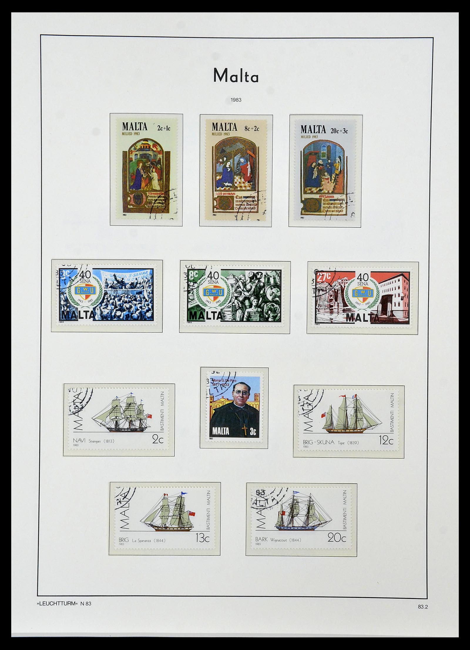 34261 094 - Postzegelverzameling 34261 Gibraltar en Malta 1953-1985.