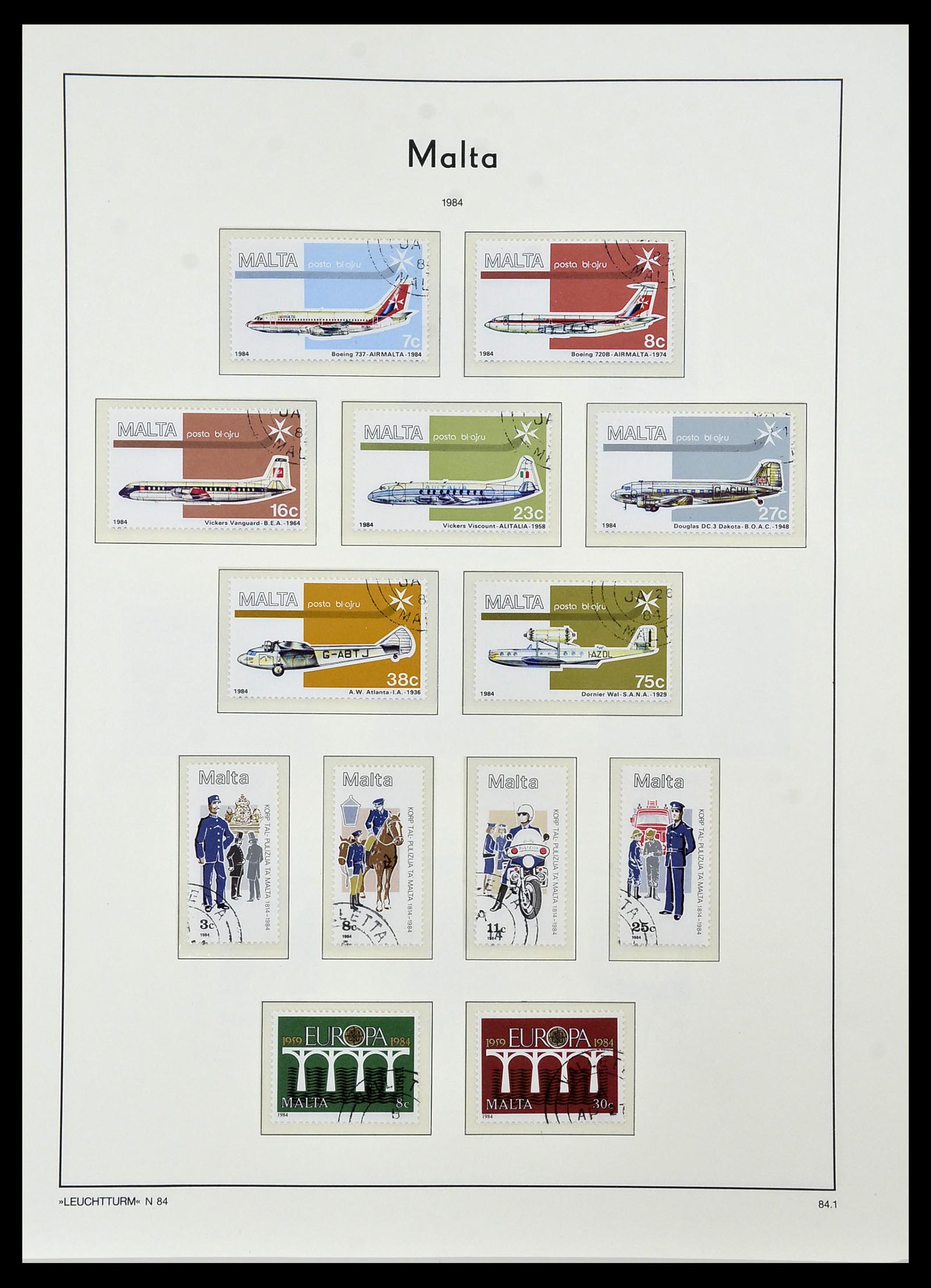 34261 095 - Postzegelverzameling 34261 Gibraltar en Malta 1953-1985.
