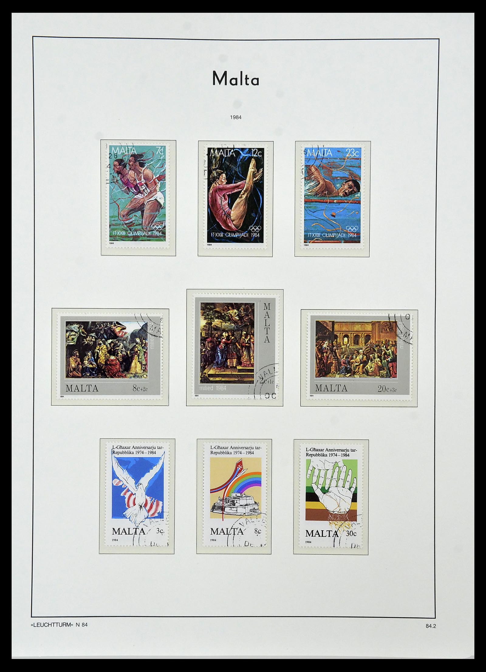 34261 096 - Postzegelverzameling 34261 Gibraltar en Malta 1953-1985.