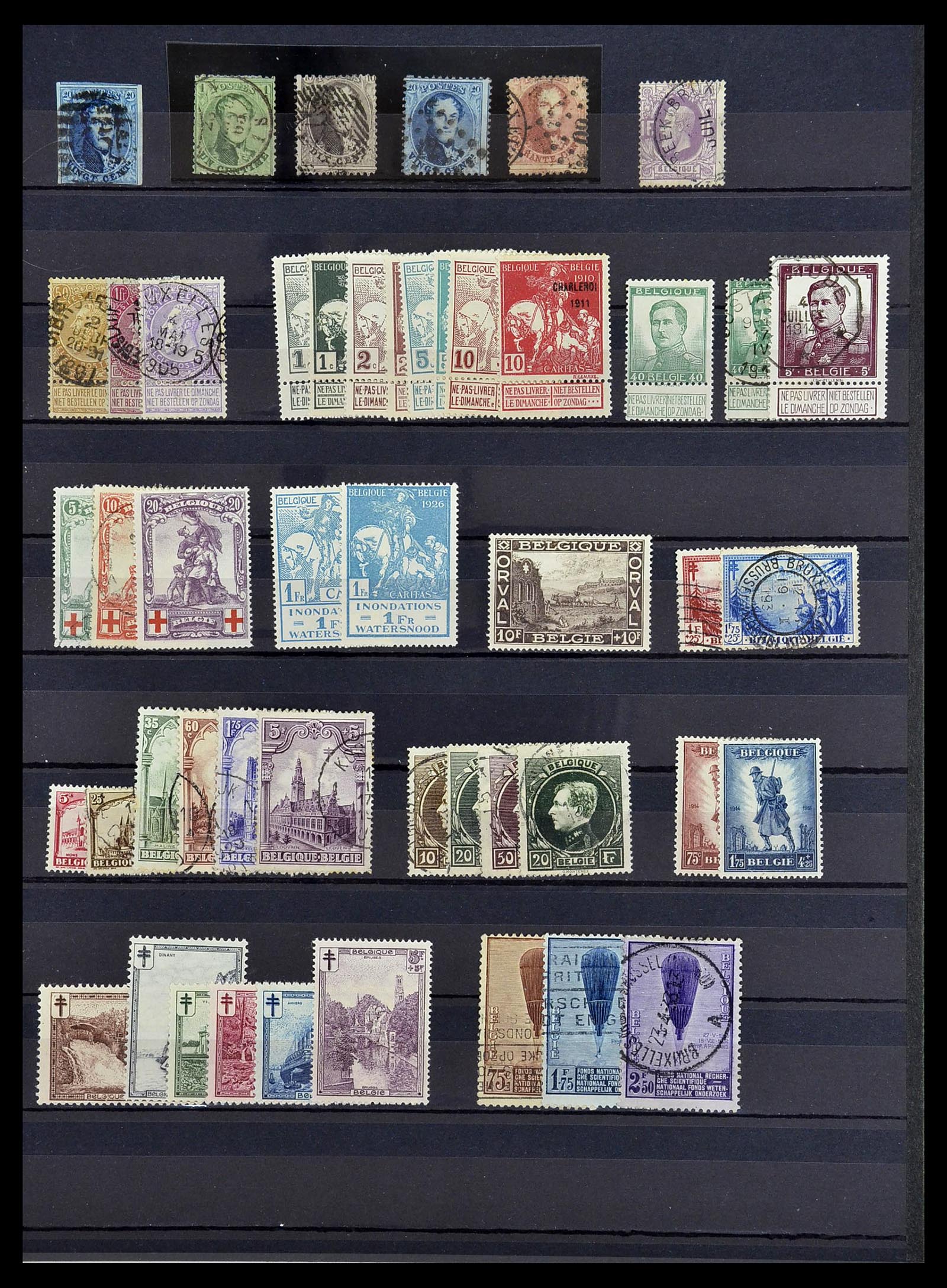 34263 001 - Postzegelverzameling 34263 Europese landen toppers 1840-1950.
