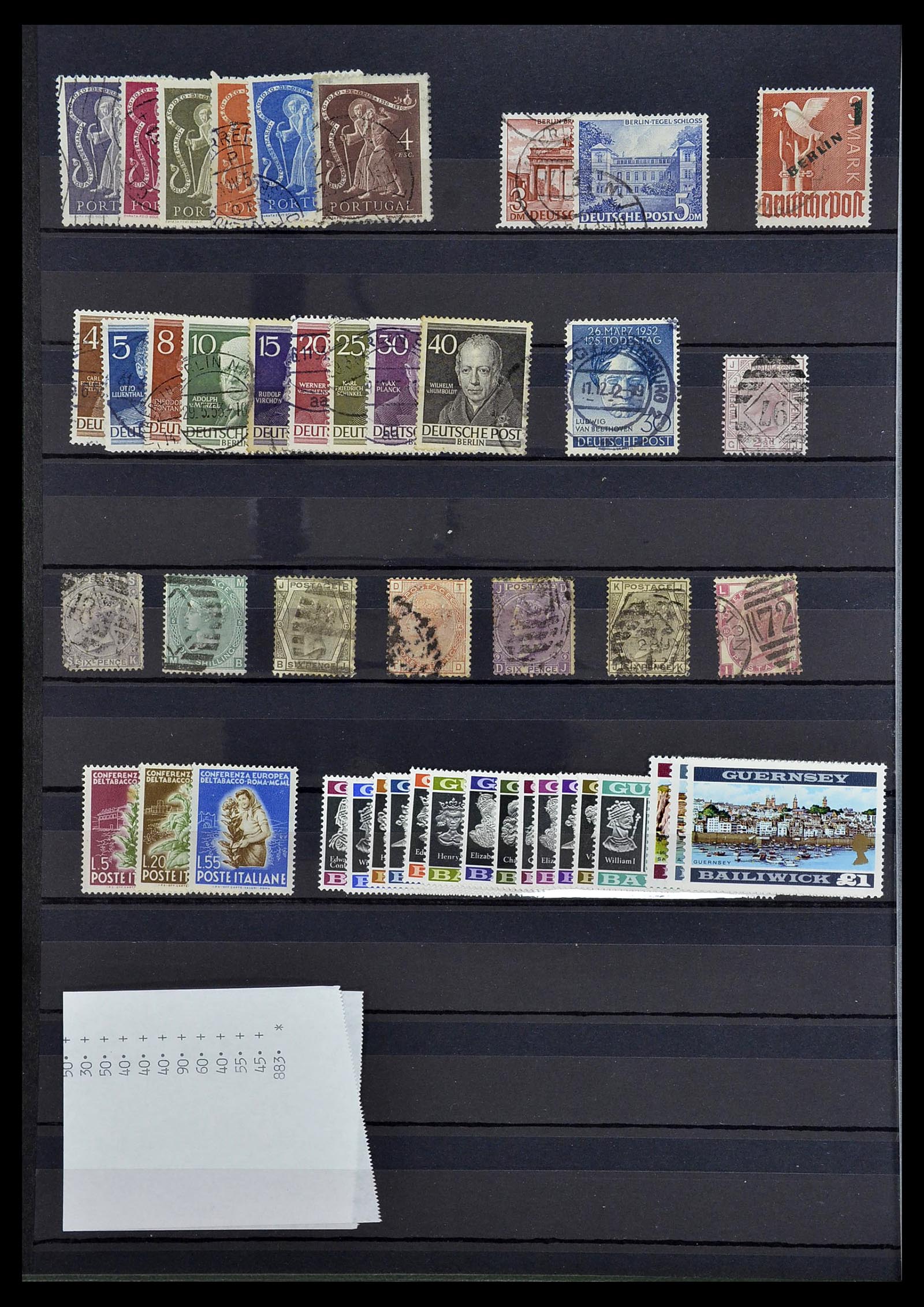 34263 004 - Postzegelverzameling 34263 Europese landen toppers 1840-1950.