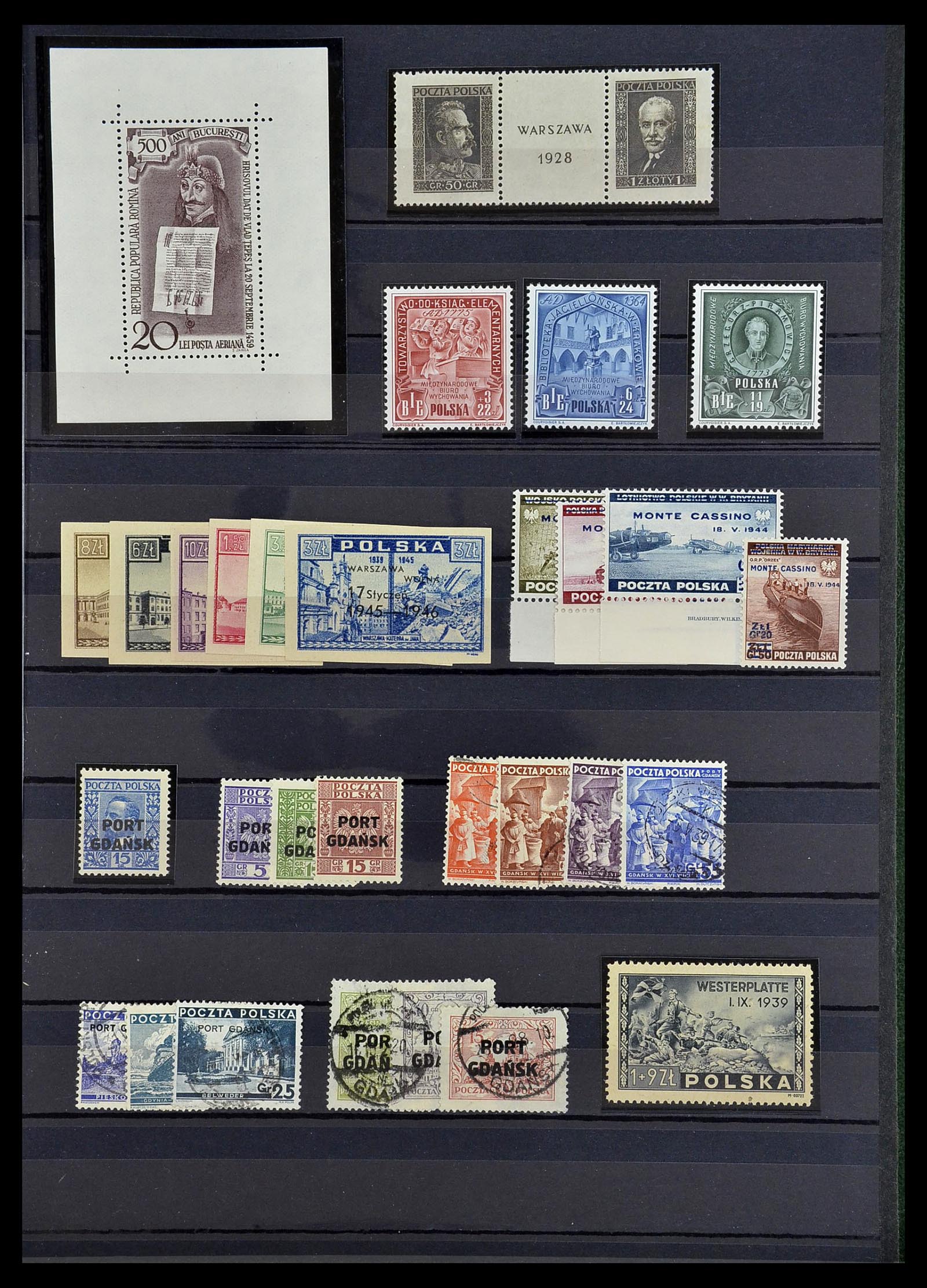 34263 007 - Postzegelverzameling 34263 Europese landen toppers 1840-1950.