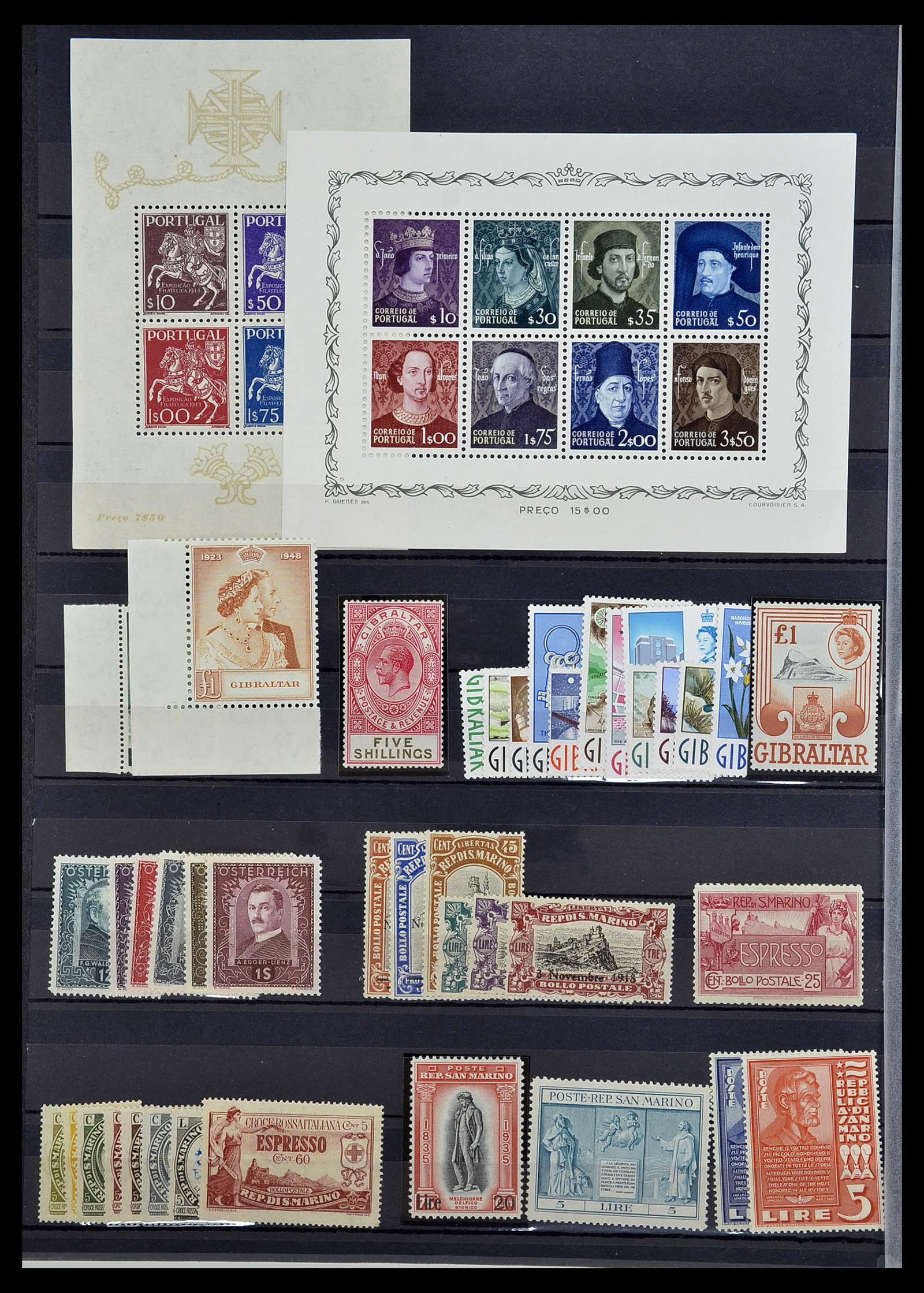 34263 012 - Postzegelverzameling 34263 Europese landen toppers 1840-1950.