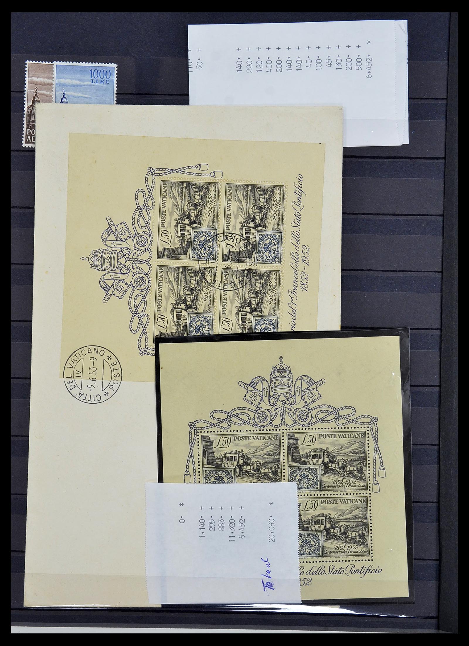 34263 016 - Postzegelverzameling 34263 Europese landen toppers 1840-1950.