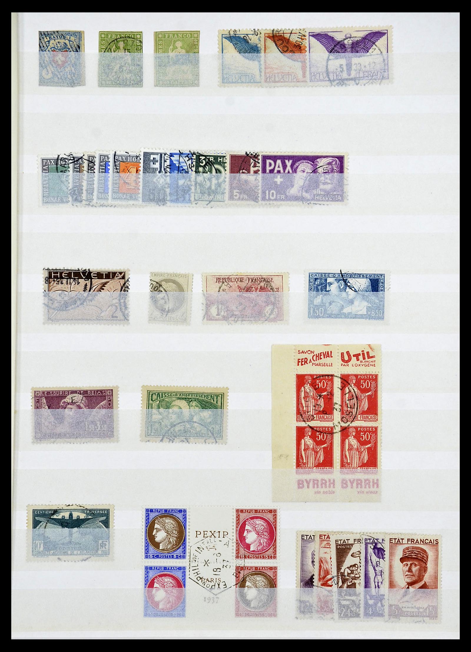 34263 017 - Postzegelverzameling 34263 Europese landen toppers 1840-1950.