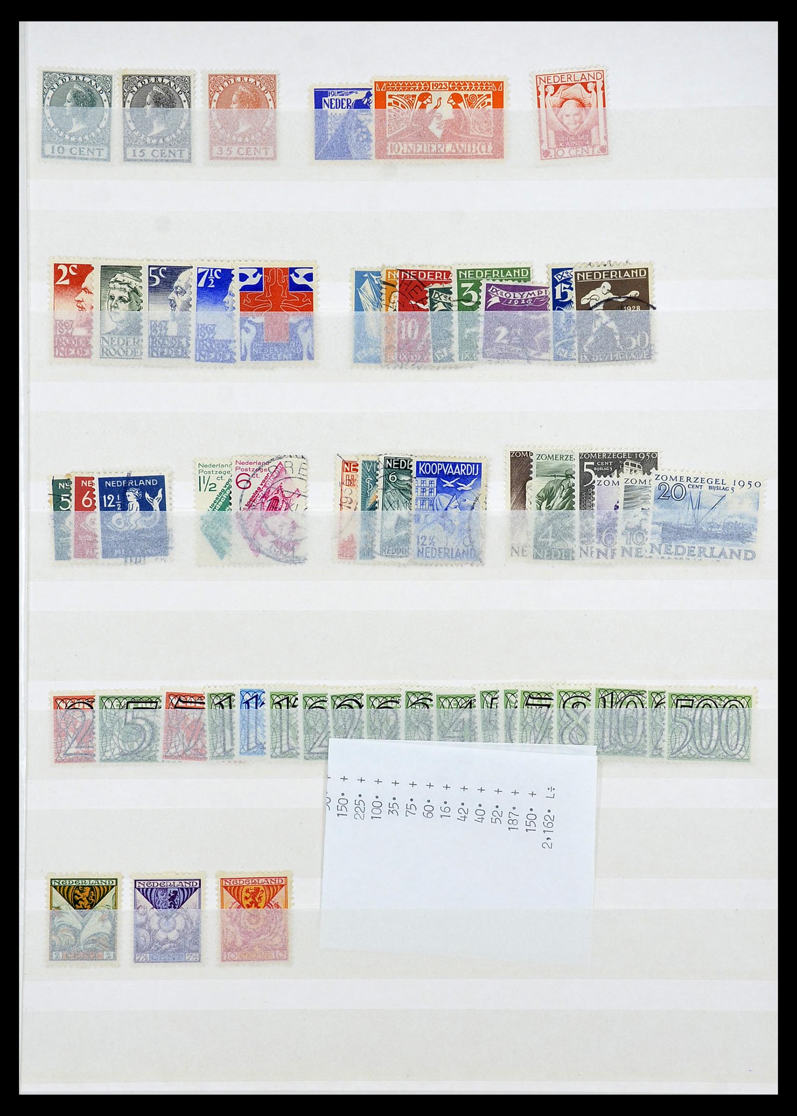 34263 019 - Postzegelverzameling 34263 Europese landen toppers 1840-1950.