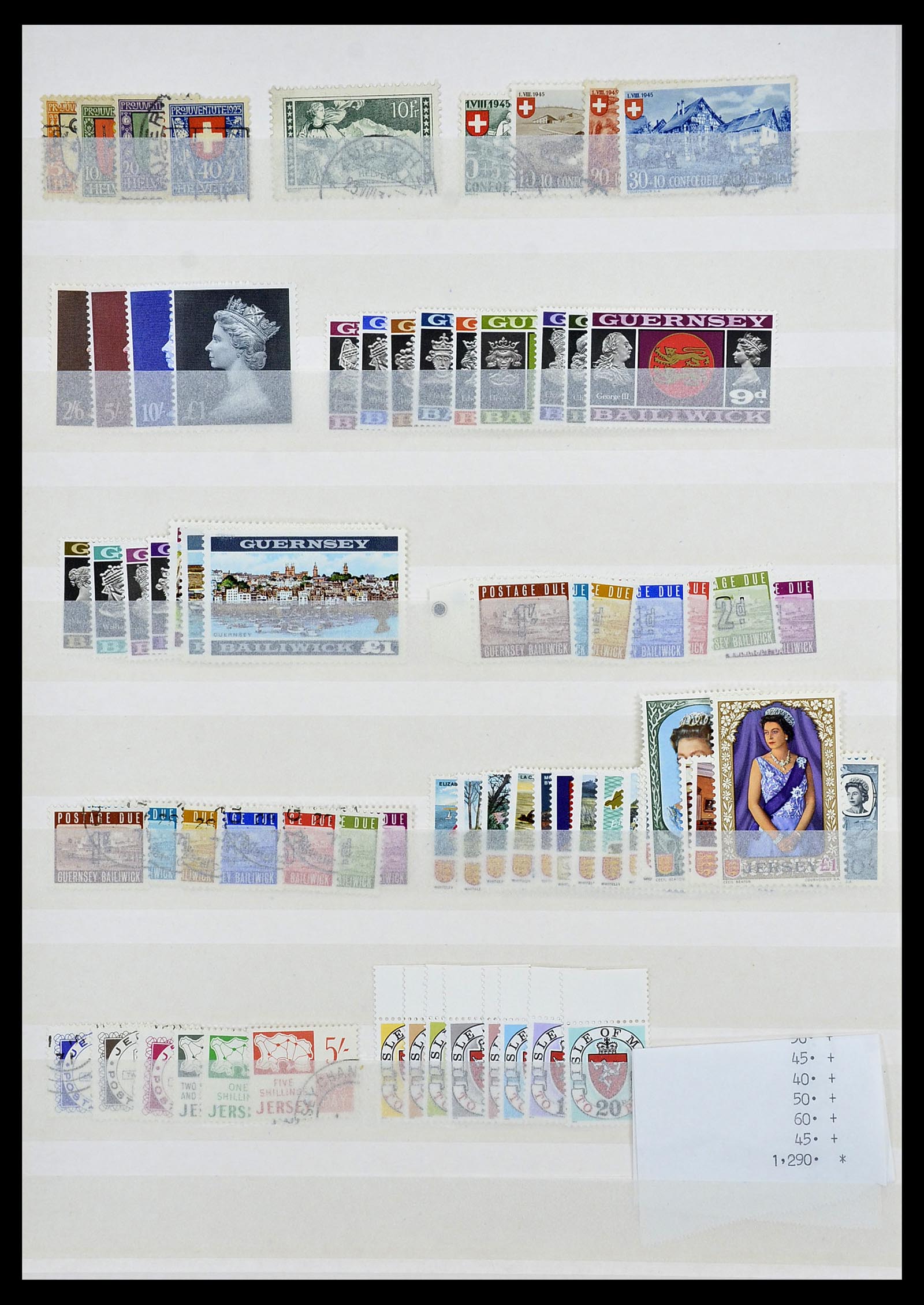34263 022 - Postzegelverzameling 34263 Europese landen toppers 1840-1950.