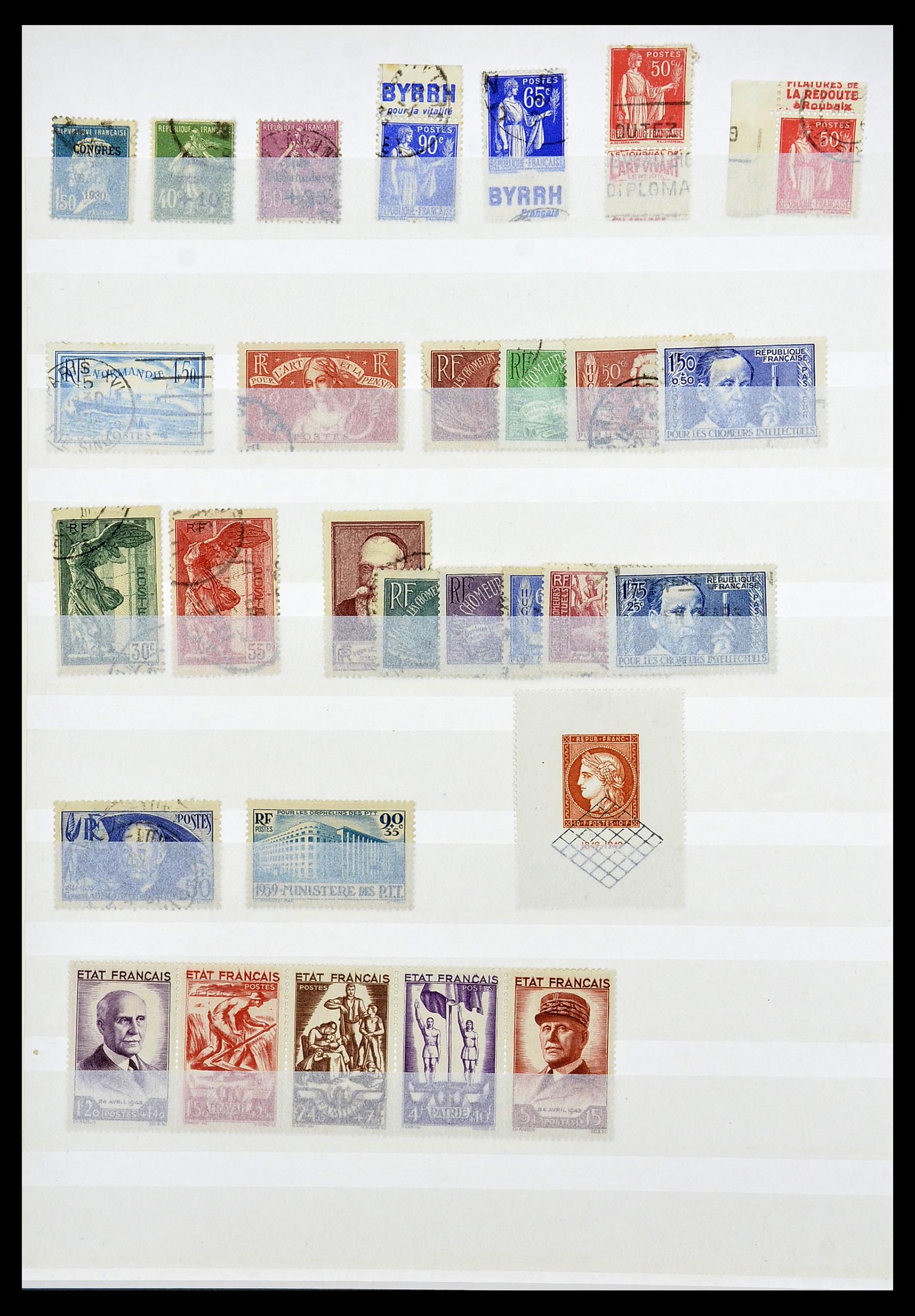 34263 024 - Postzegelverzameling 34263 Europese landen toppers 1840-1950.