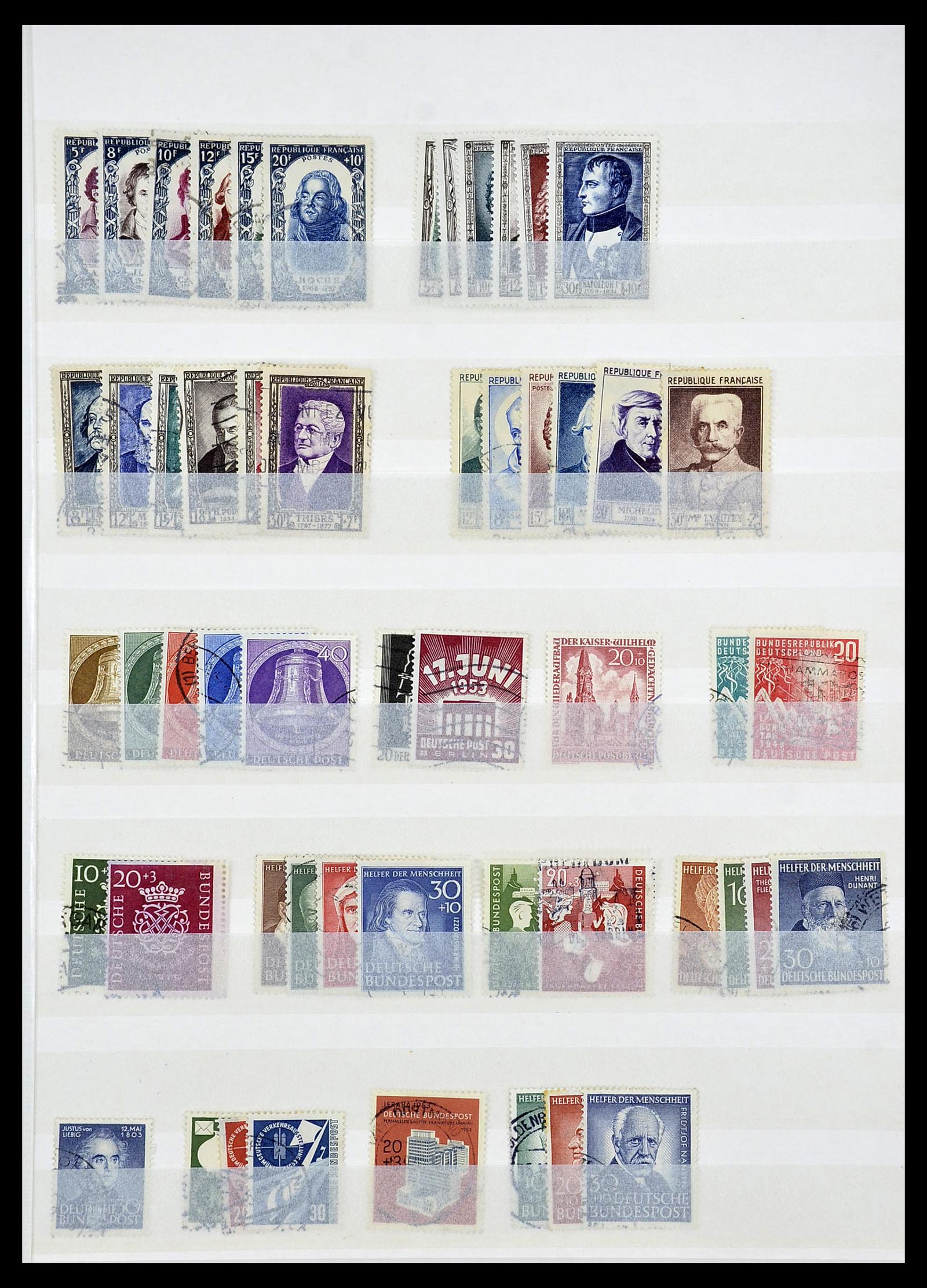 34263 025 - Postzegelverzameling 34263 Europese landen toppers 1840-1950.