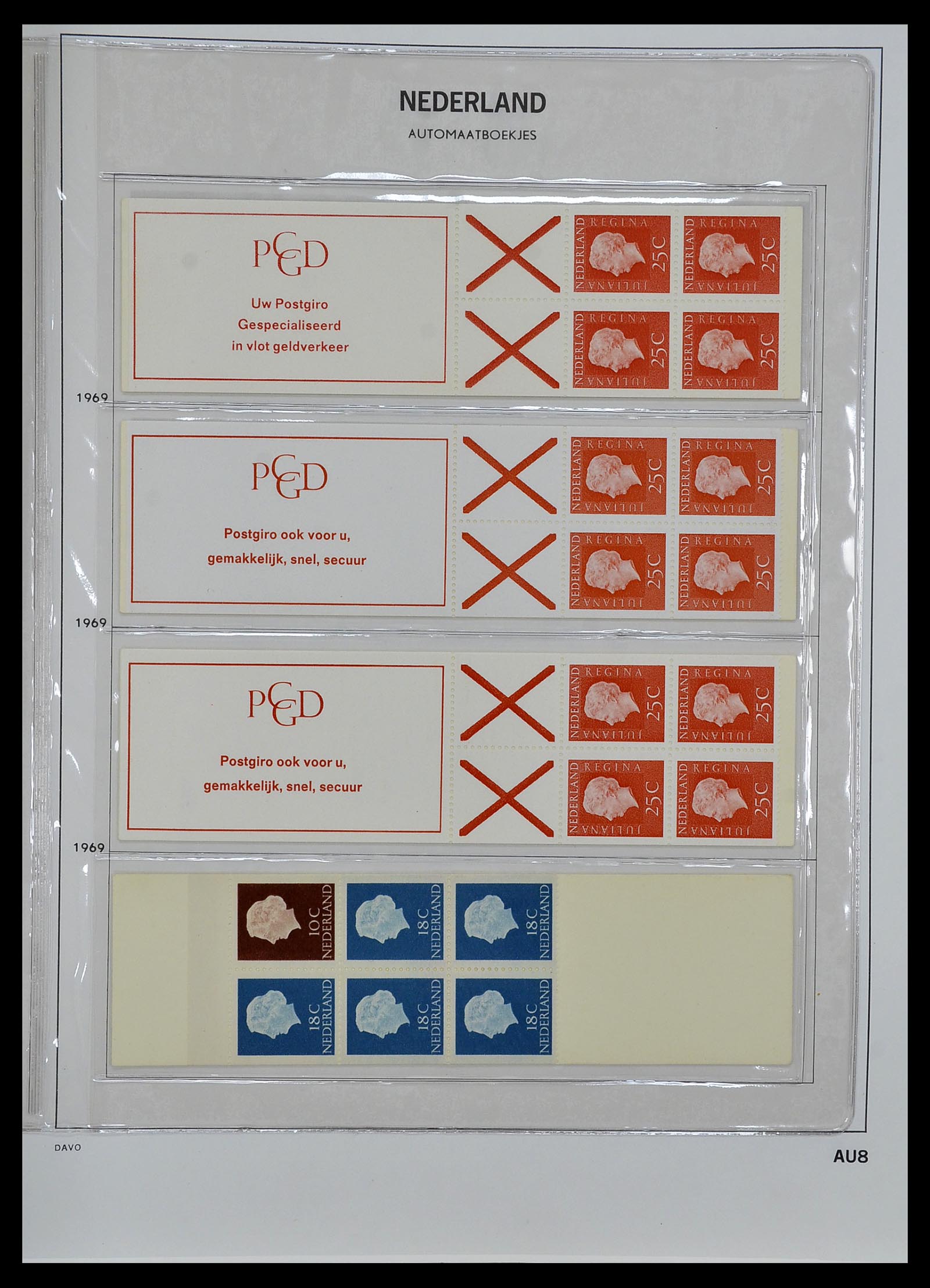 34267 008 - Postzegelverzameling 34267 Nederland automaatboekjes 1964-1991.