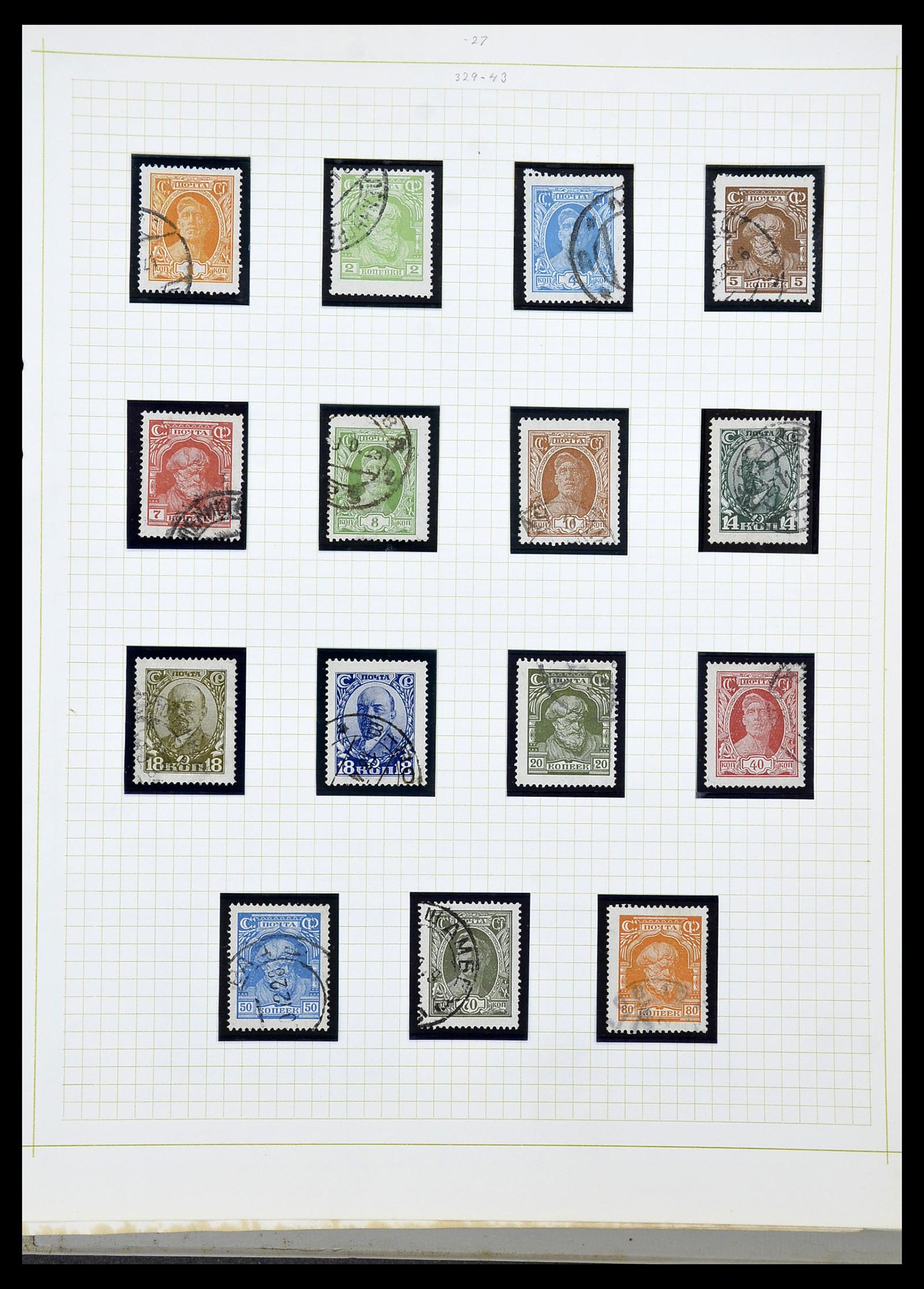 34268 021 - Postzegelverzameling 34268 Rusland 1858-1964.