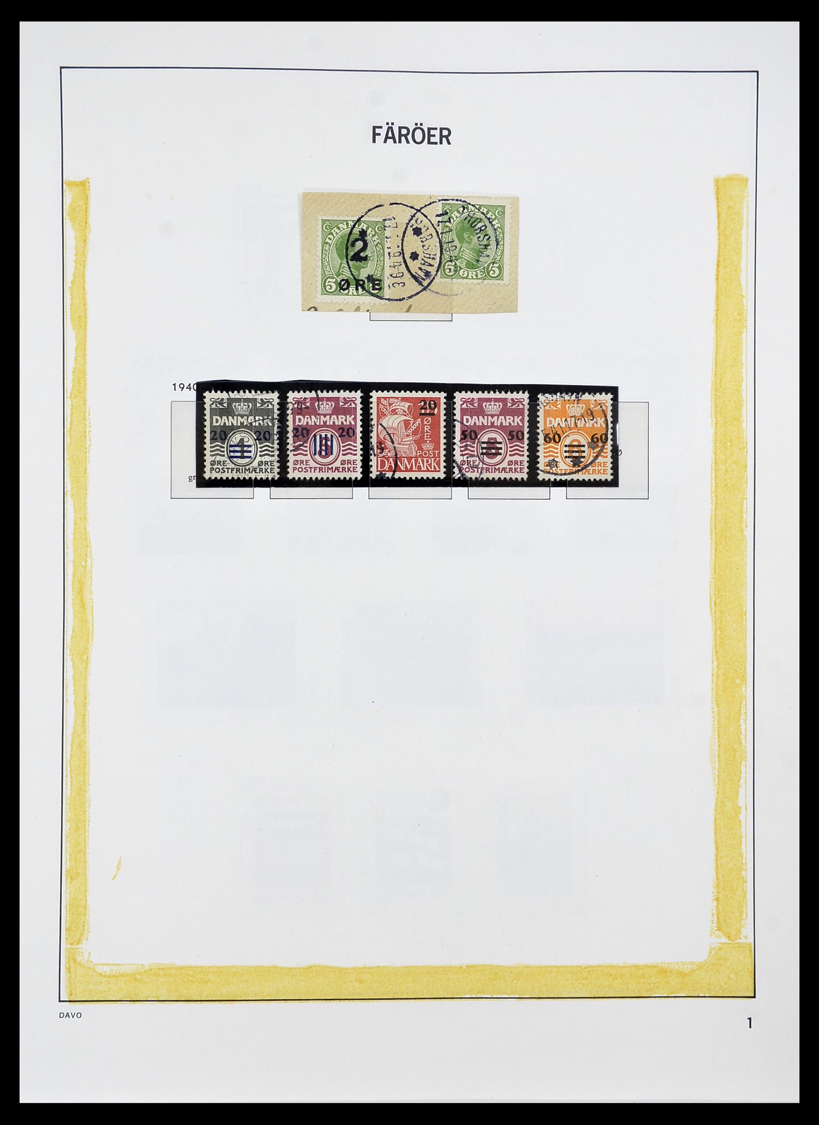 34269 004 - Postzegelverzameling 34269 Faeroer 1919(!)-2001.