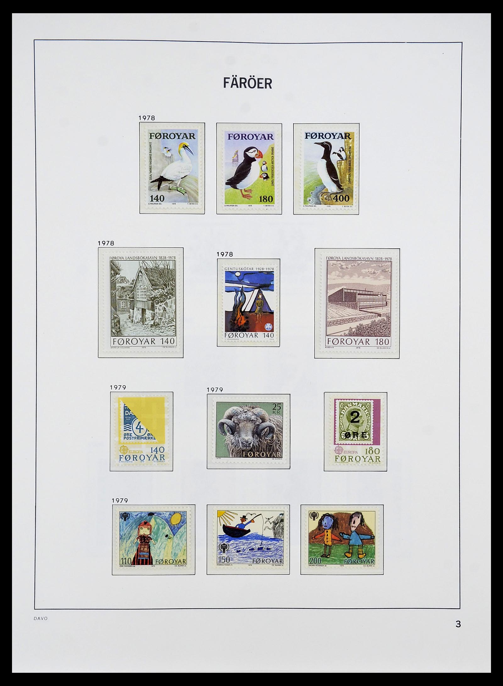 34269 007 - Postzegelverzameling 34269 Faeroer 1919(!)-2001.