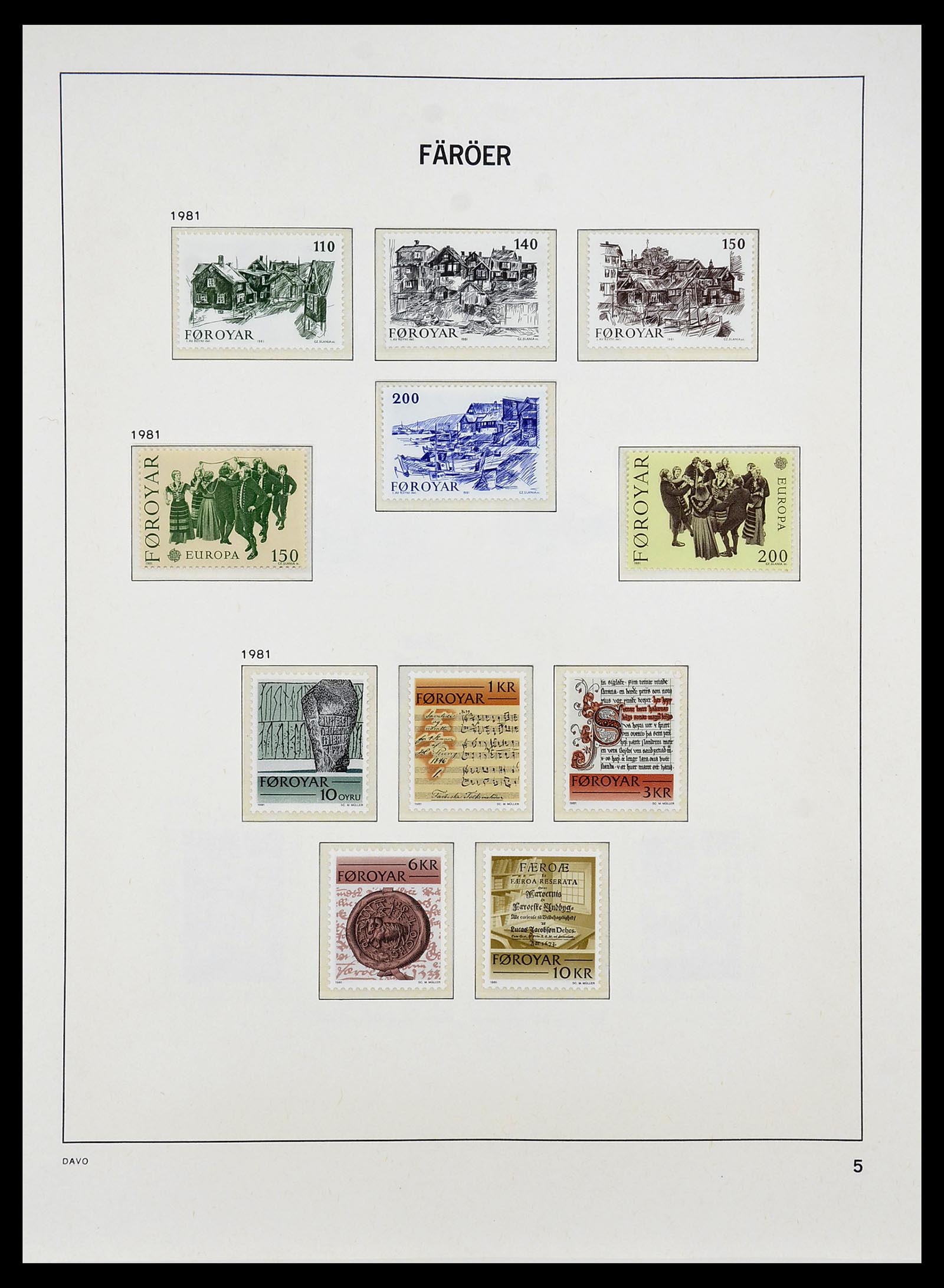 34269 009 - Postzegelverzameling 34269 Faeroer 1919(!)-2001.