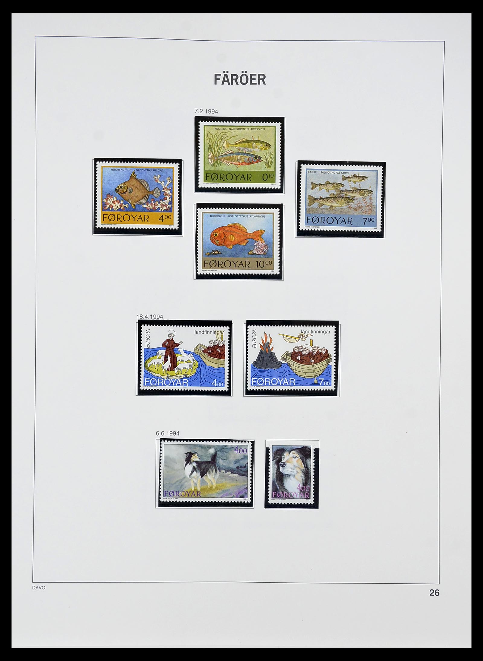 34269 030 - Postzegelverzameling 34269 Faeroer 1919(!)-2001.
