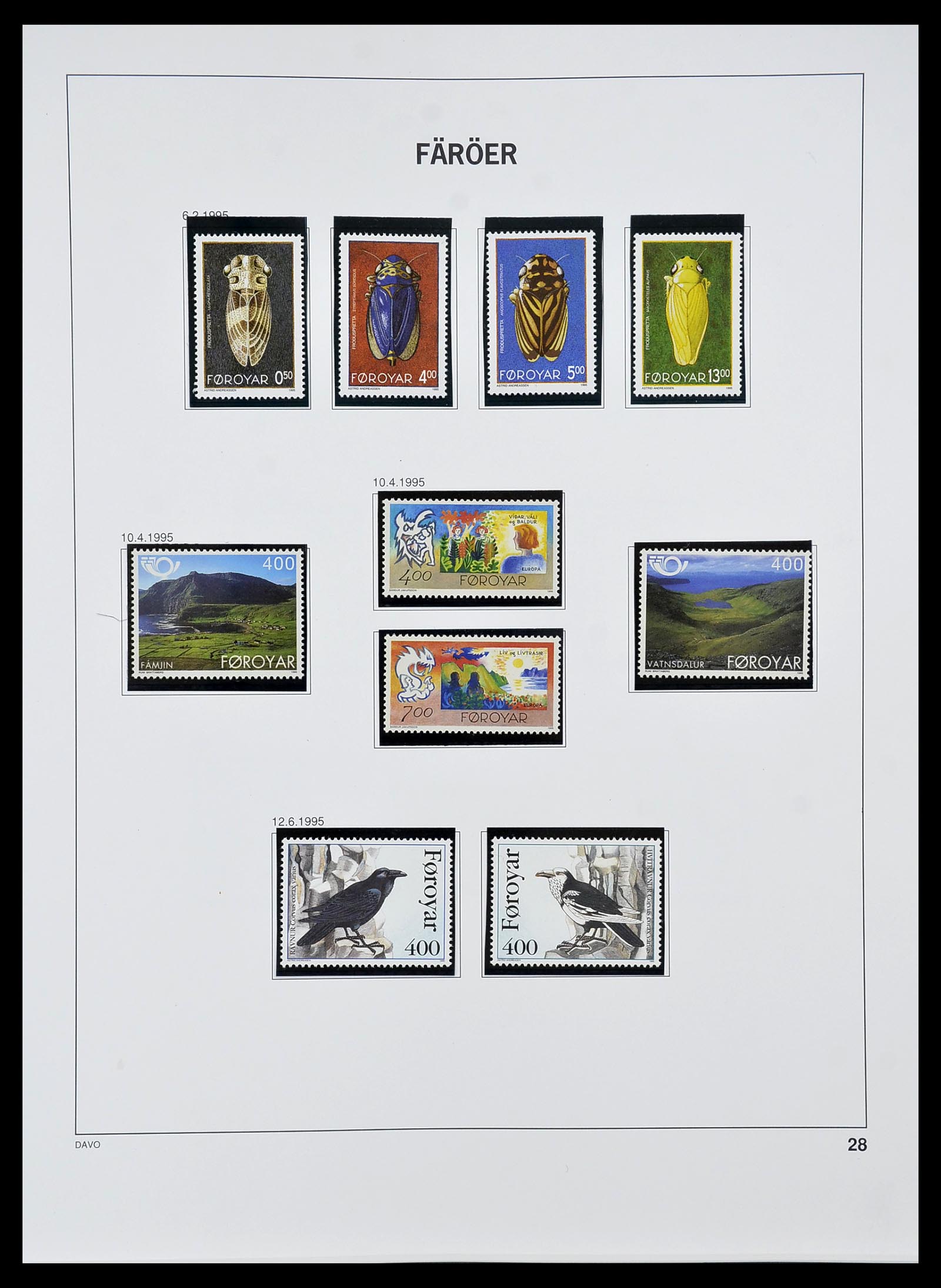 34269 032 - Postzegelverzameling 34269 Faeroer 1919(!)-2001.