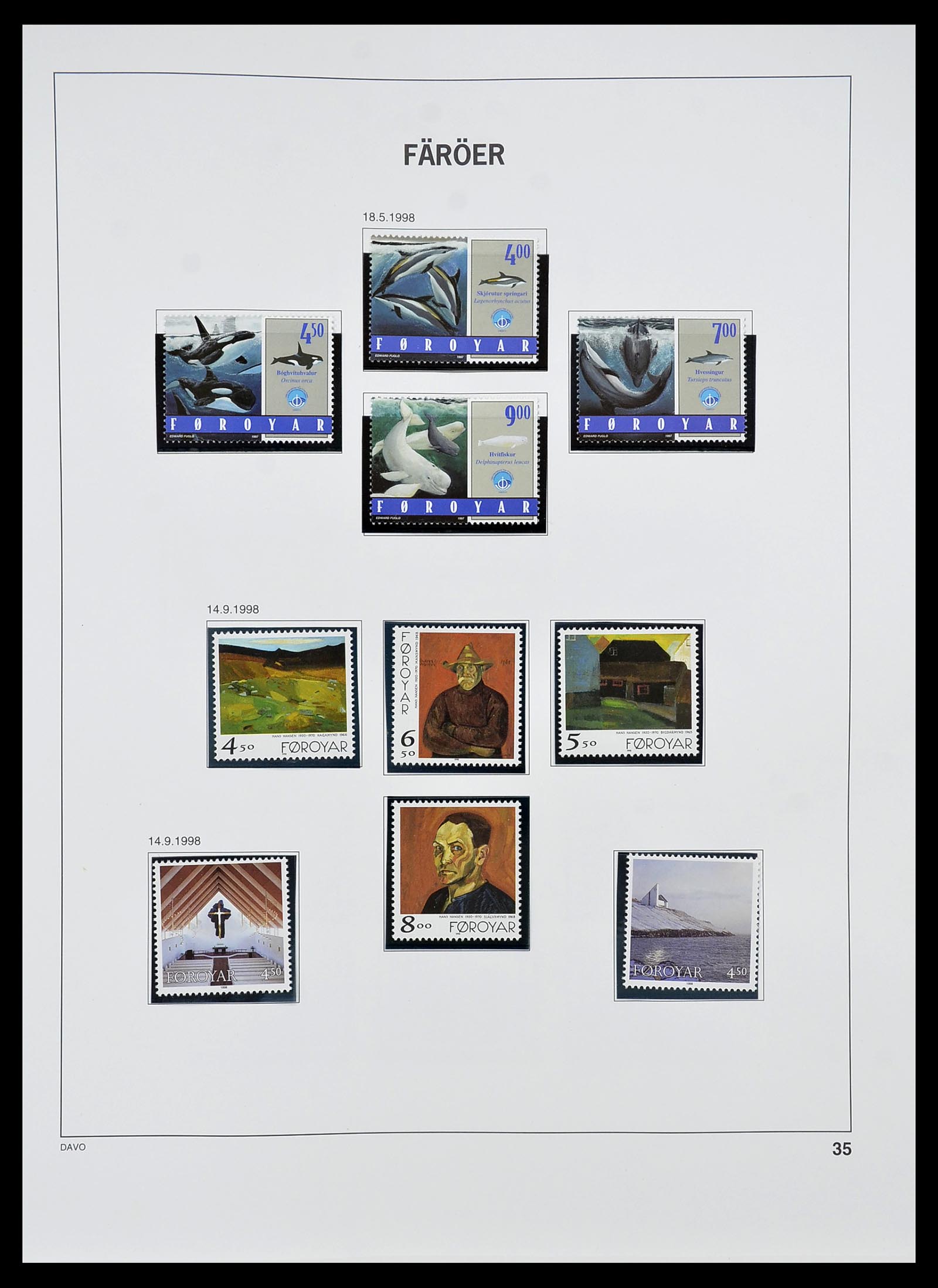 34269 039 - Postzegelverzameling 34269 Faeroer 1919(!)-2001.