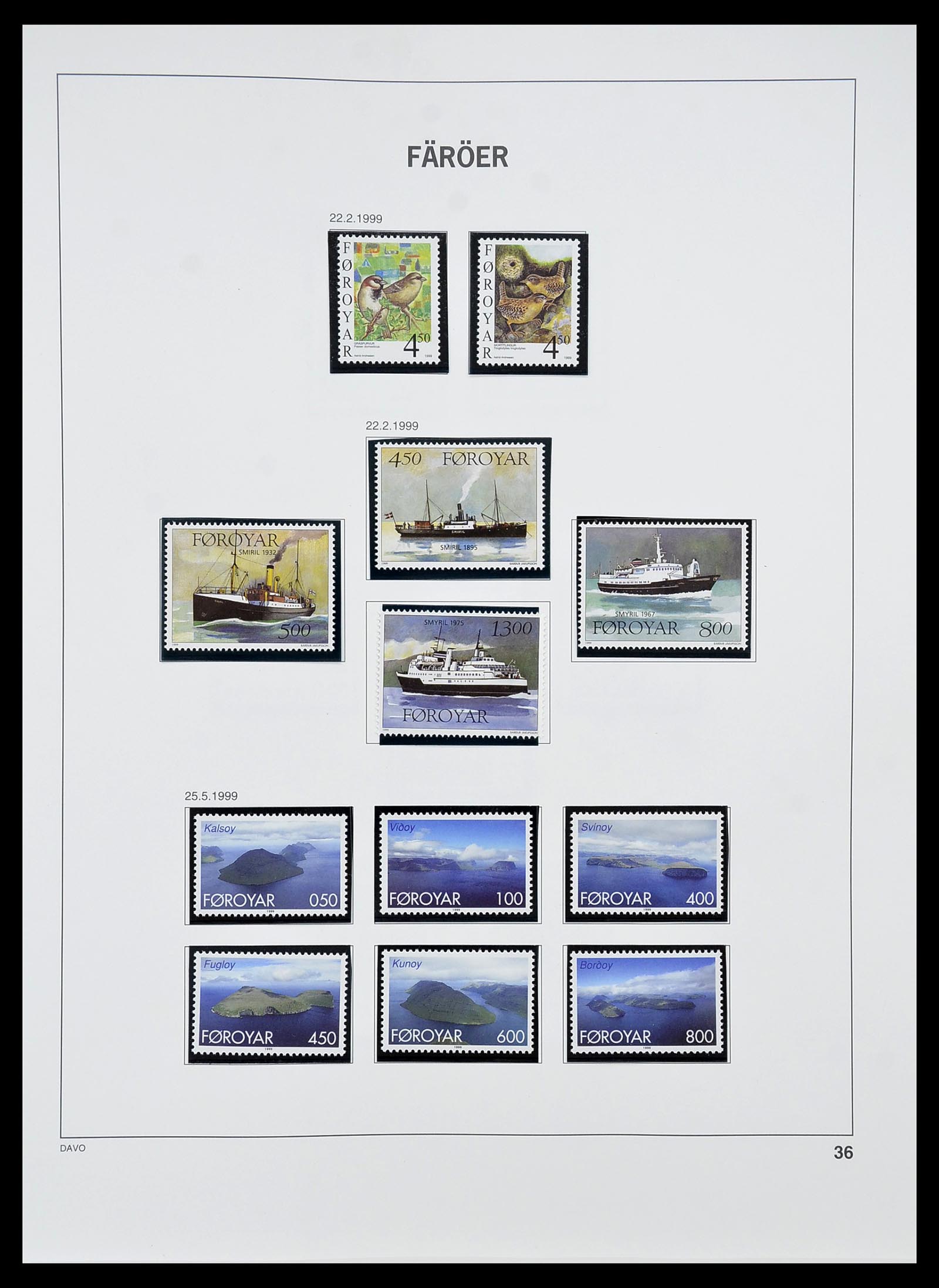 34269 040 - Postzegelverzameling 34269 Faeroer 1919(!)-2001.