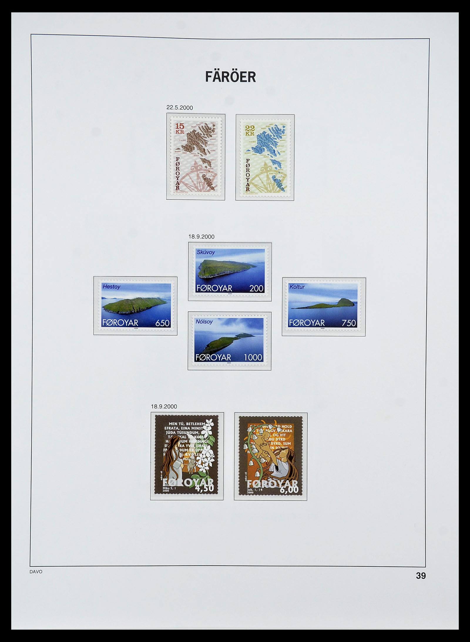 34269 043 - Postzegelverzameling 34269 Faeroer 1919(!)-2001.