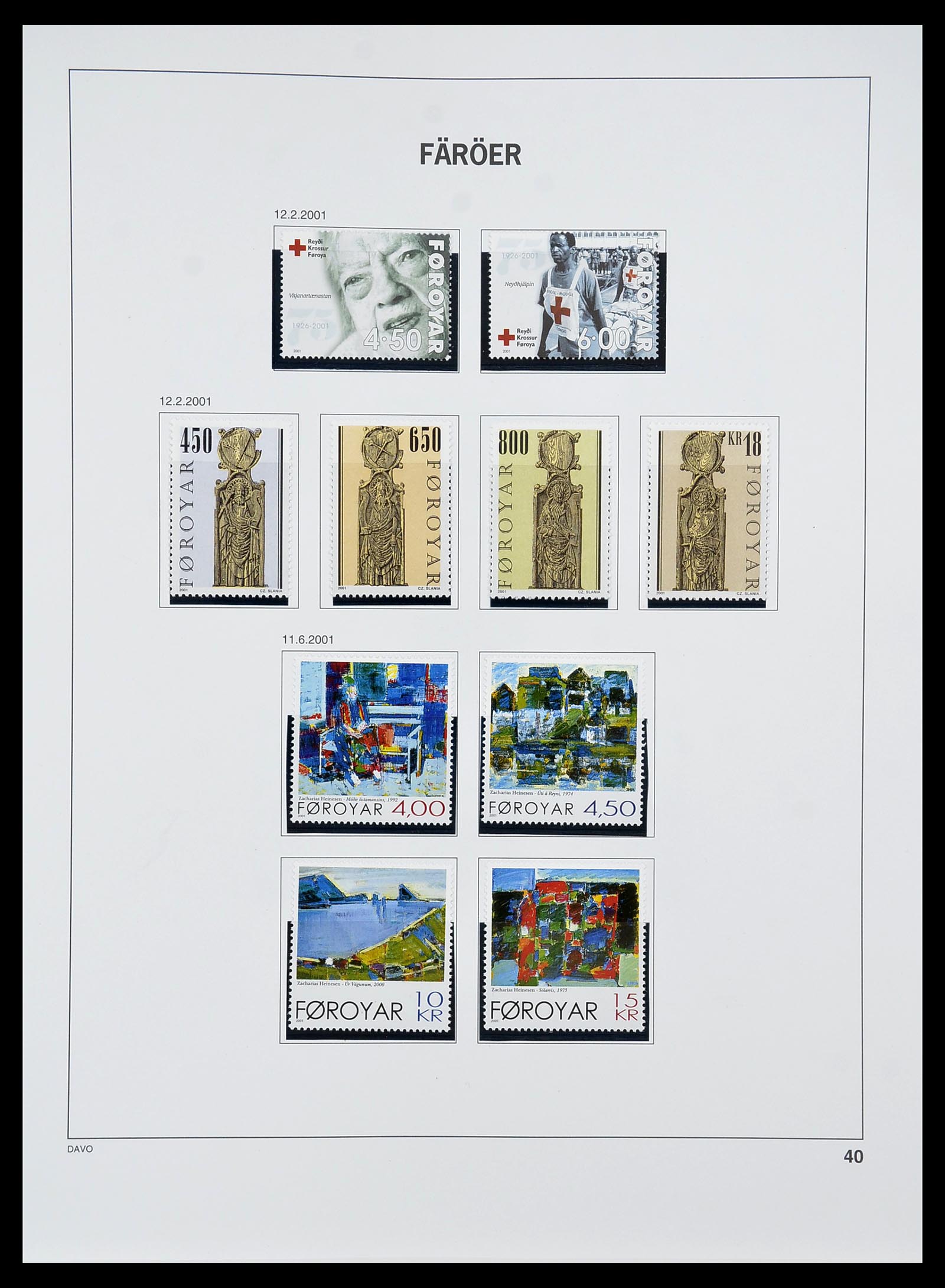 34269 044 - Postzegelverzameling 34269 Faeroer 1919(!)-2001.
