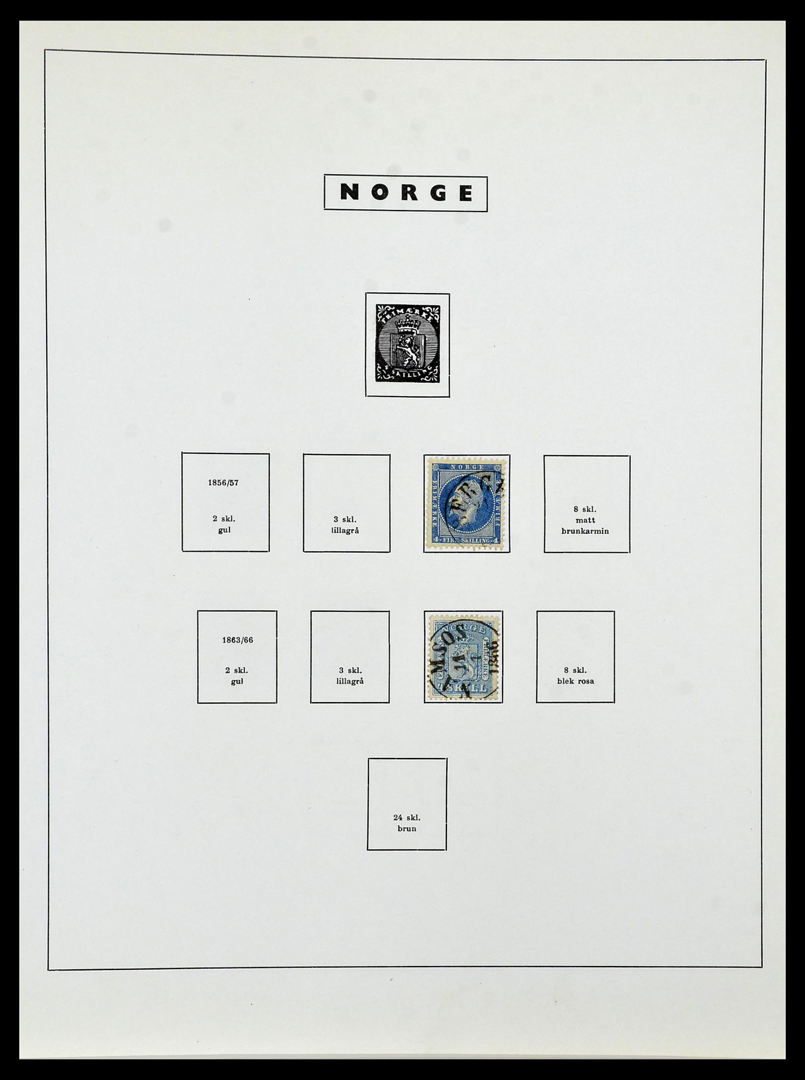 34274 001 - Postzegelverzameling 34274 Noorwegen 1856-2012.
