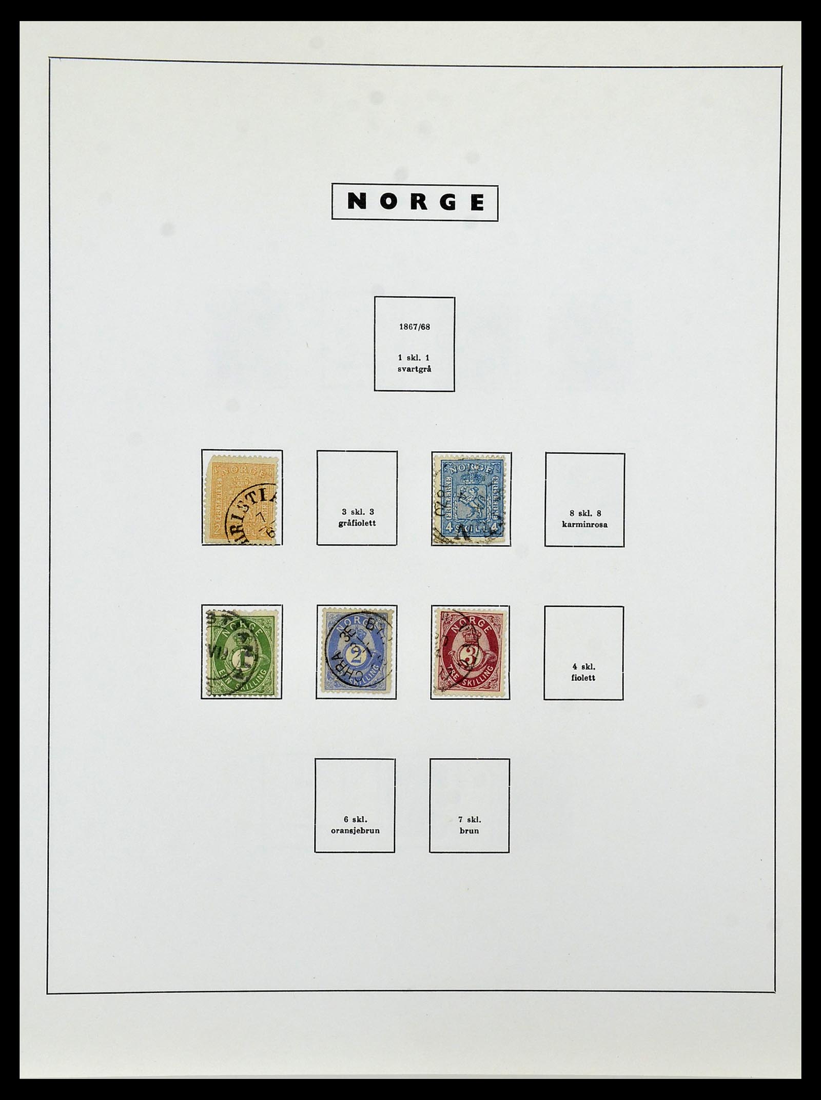 34274 002 - Postzegelverzameling 34274 Noorwegen 1856-2012.