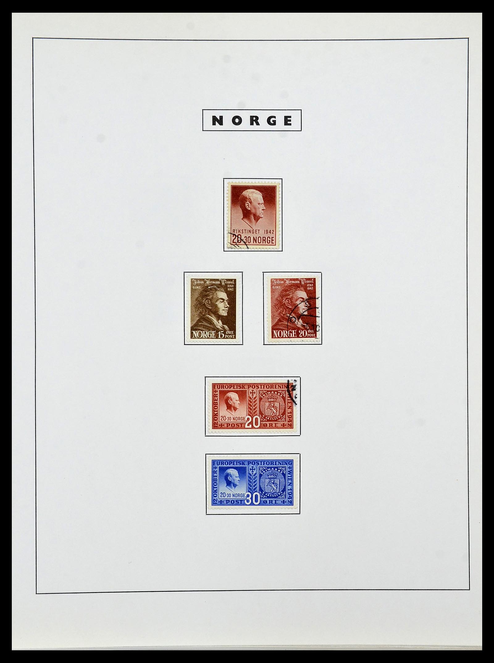 34274 027 - Postzegelverzameling 34274 Noorwegen 1856-2012.