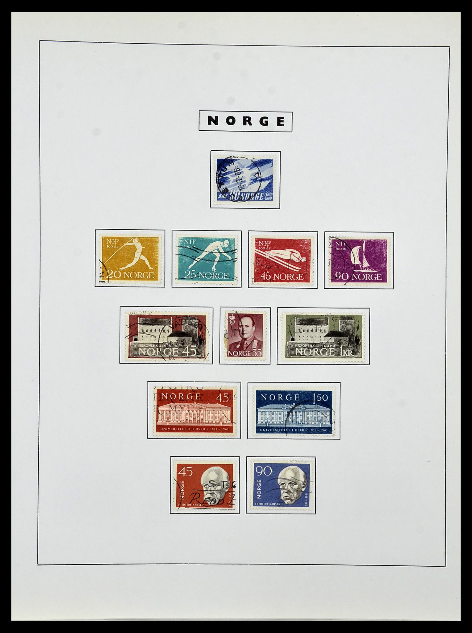 34274 047 - Postzegelverzameling 34274 Noorwegen 1856-2012.