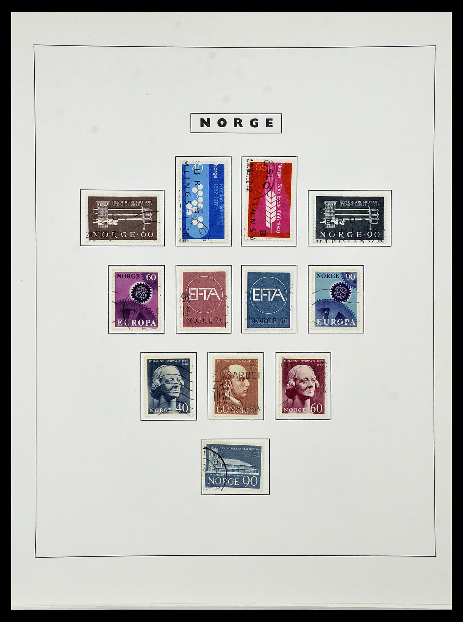 34274 055 - Postzegelverzameling 34274 Noorwegen 1856-2012.