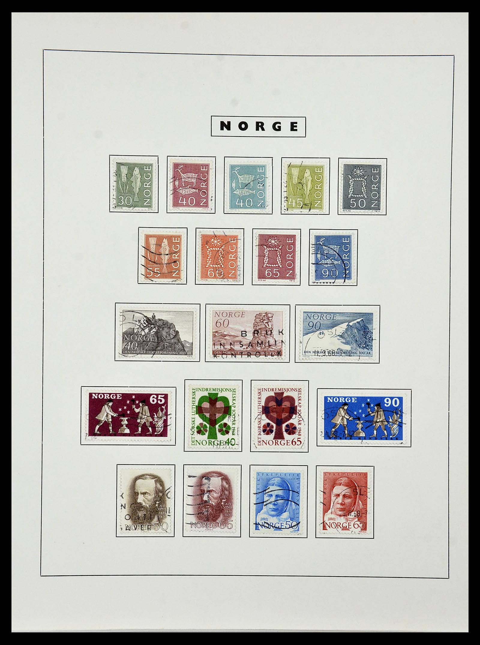 34274 056 - Postzegelverzameling 34274 Noorwegen 1856-2012.