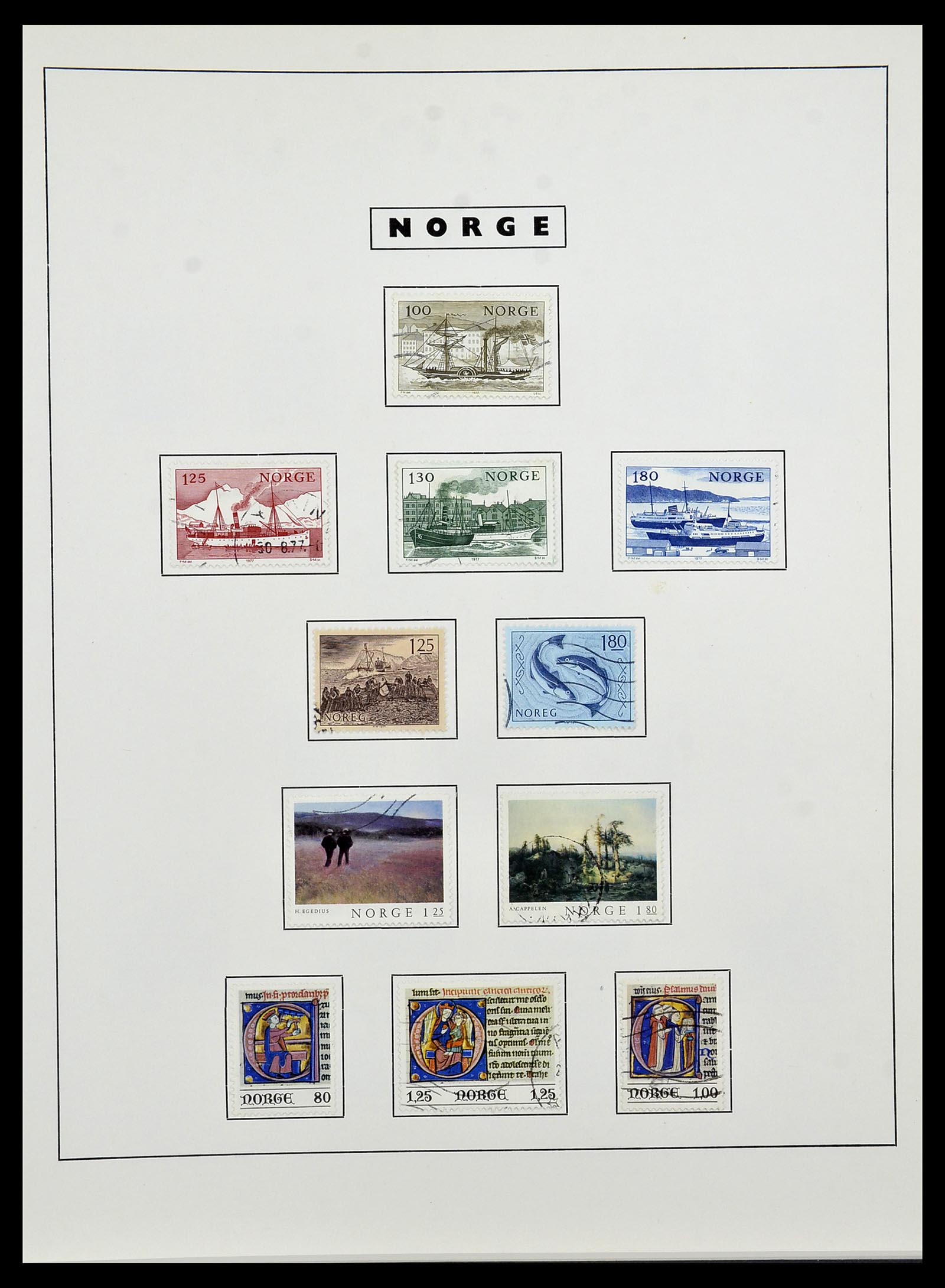 34274 070 - Postzegelverzameling 34274 Noorwegen 1856-2012.