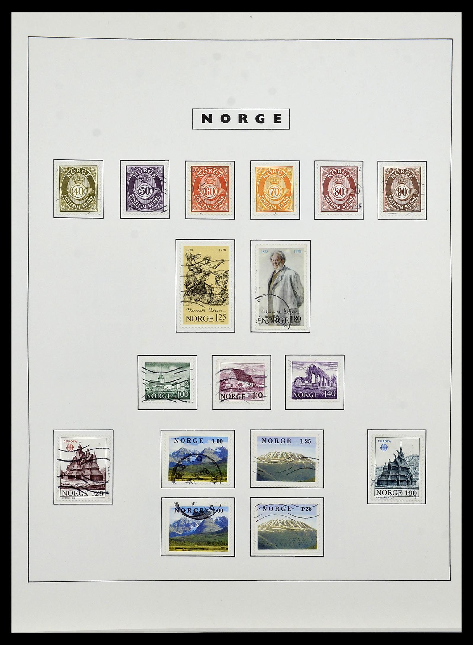 34274 071 - Postzegelverzameling 34274 Noorwegen 1856-2012.