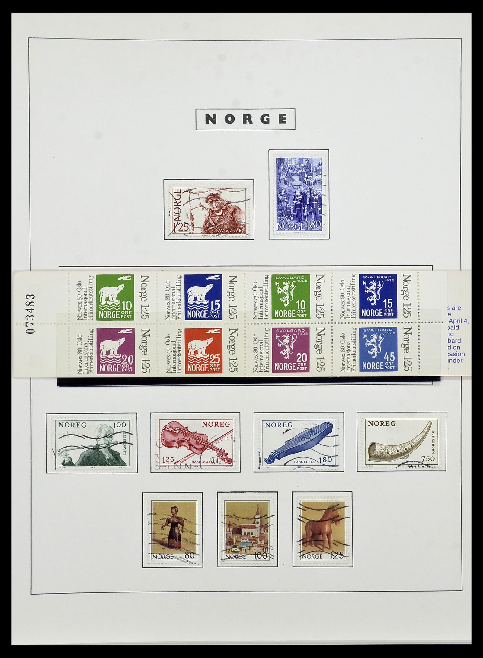 34274 072 - Postzegelverzameling 34274 Noorwegen 1856-2012.