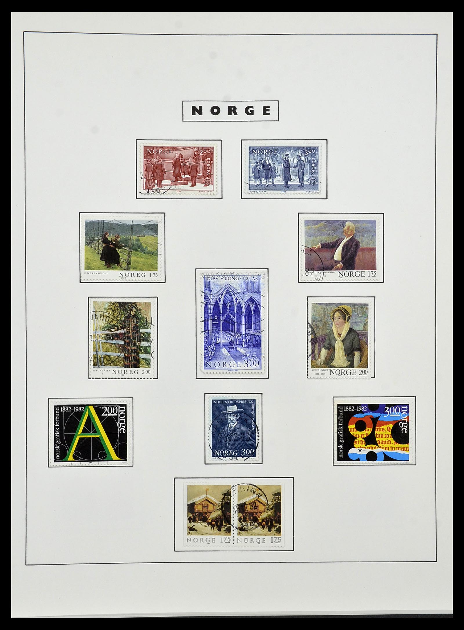 34274 080 - Postzegelverzameling 34274 Noorwegen 1856-2012.