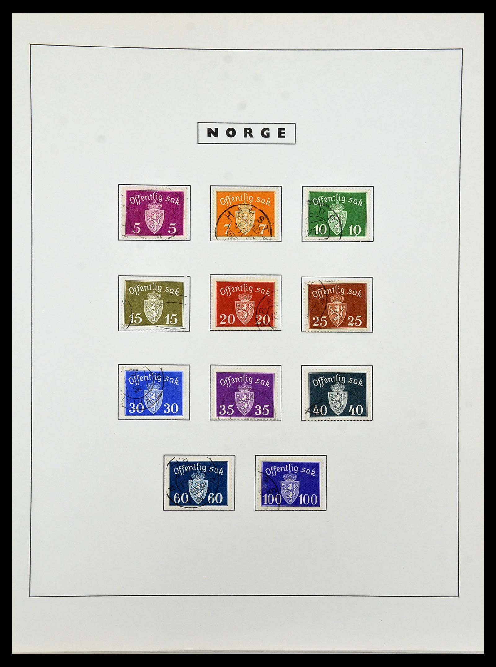 34274 122 - Postzegelverzameling 34274 Noorwegen 1856-2012.