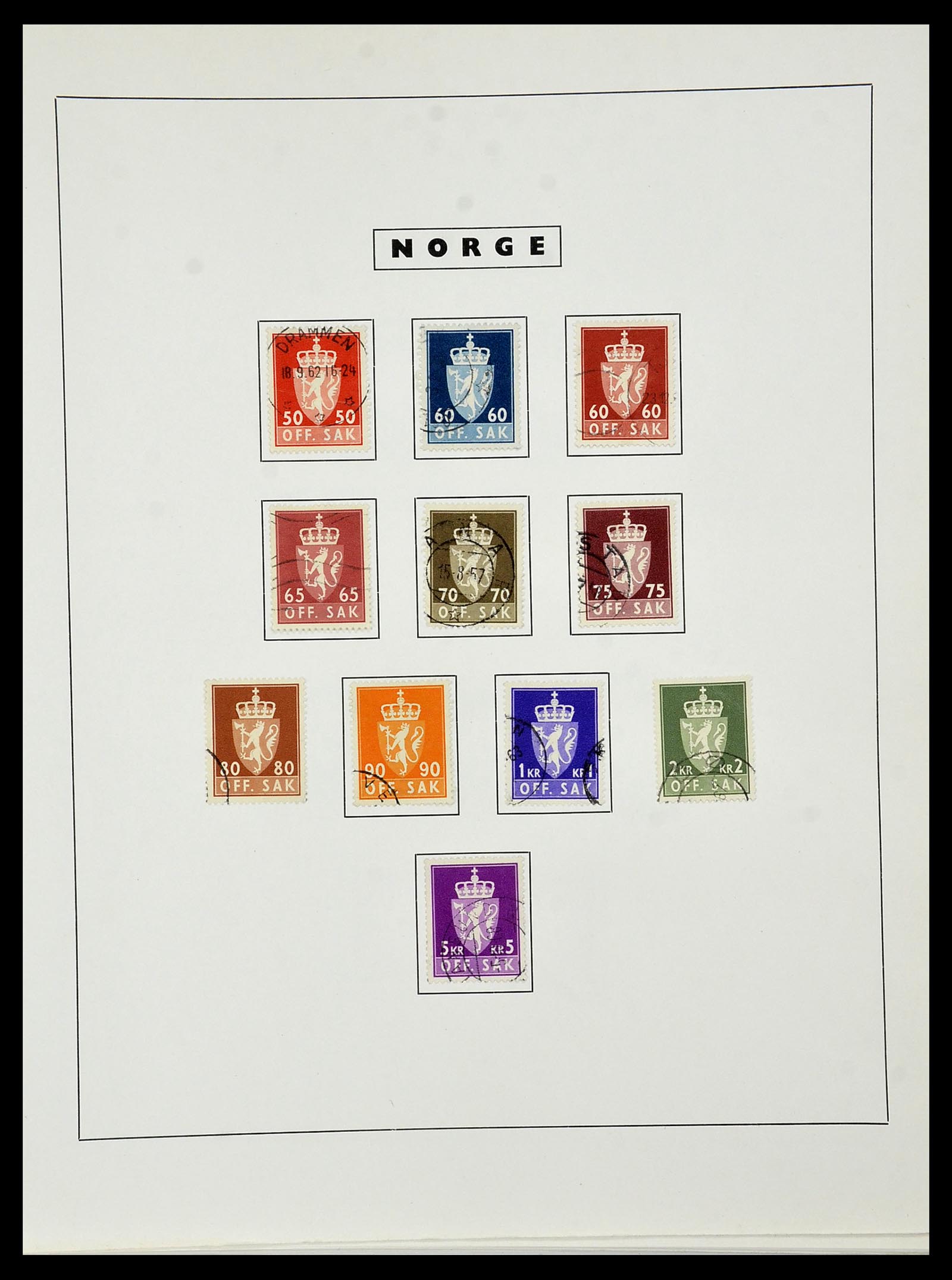 34274 128 - Stamp collection 34274 Norway 1856-2012.