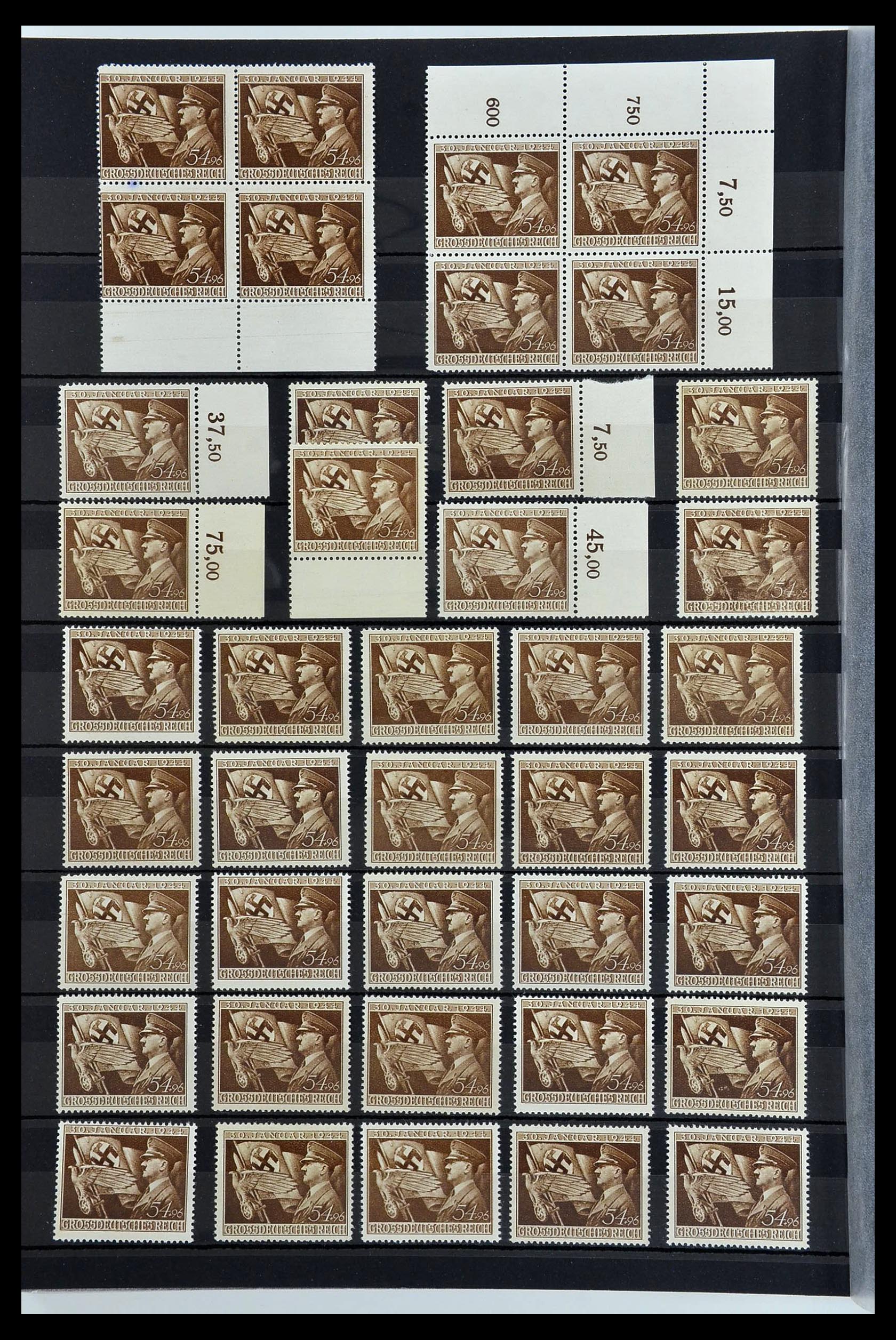 34275 060 - Postzegelverzameling 34275 Duitse Rijk postfris 1889-1945.