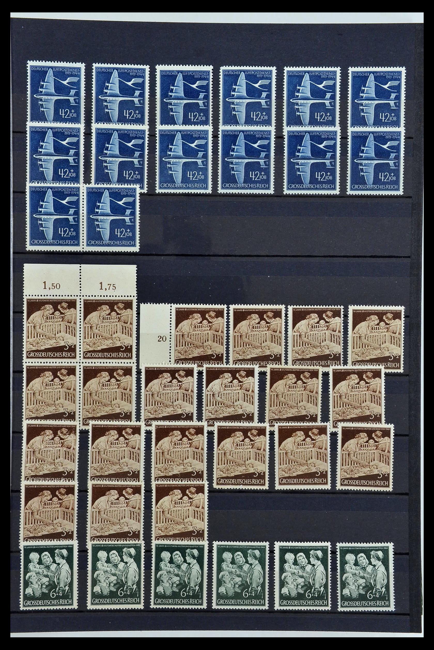 34275 063 - Postzegelverzameling 34275 Duitse Rijk postfris 1889-1945.