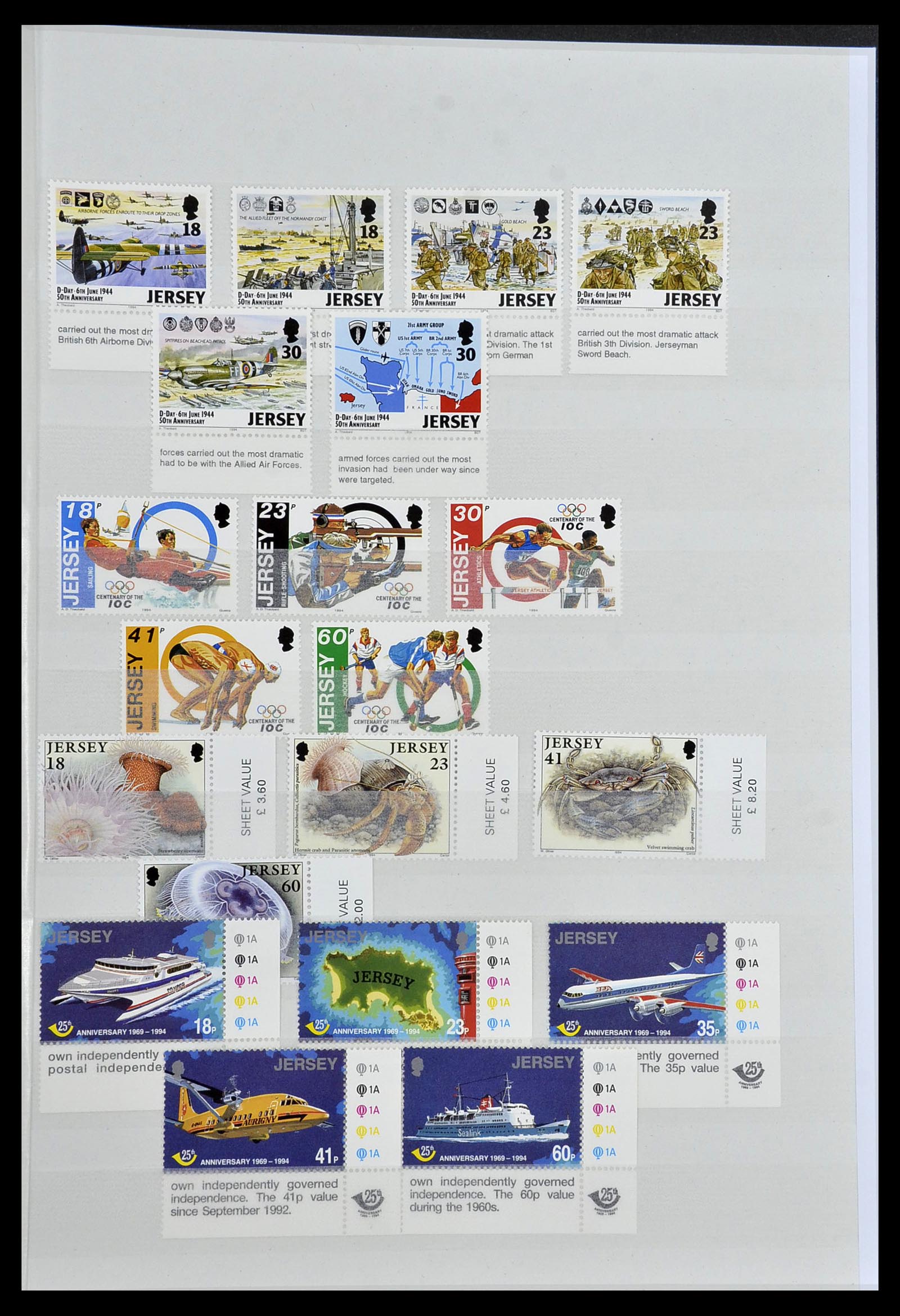 34276 089 - Postzegelverzameling 34276 Kanaaleilanden 1969-2006.