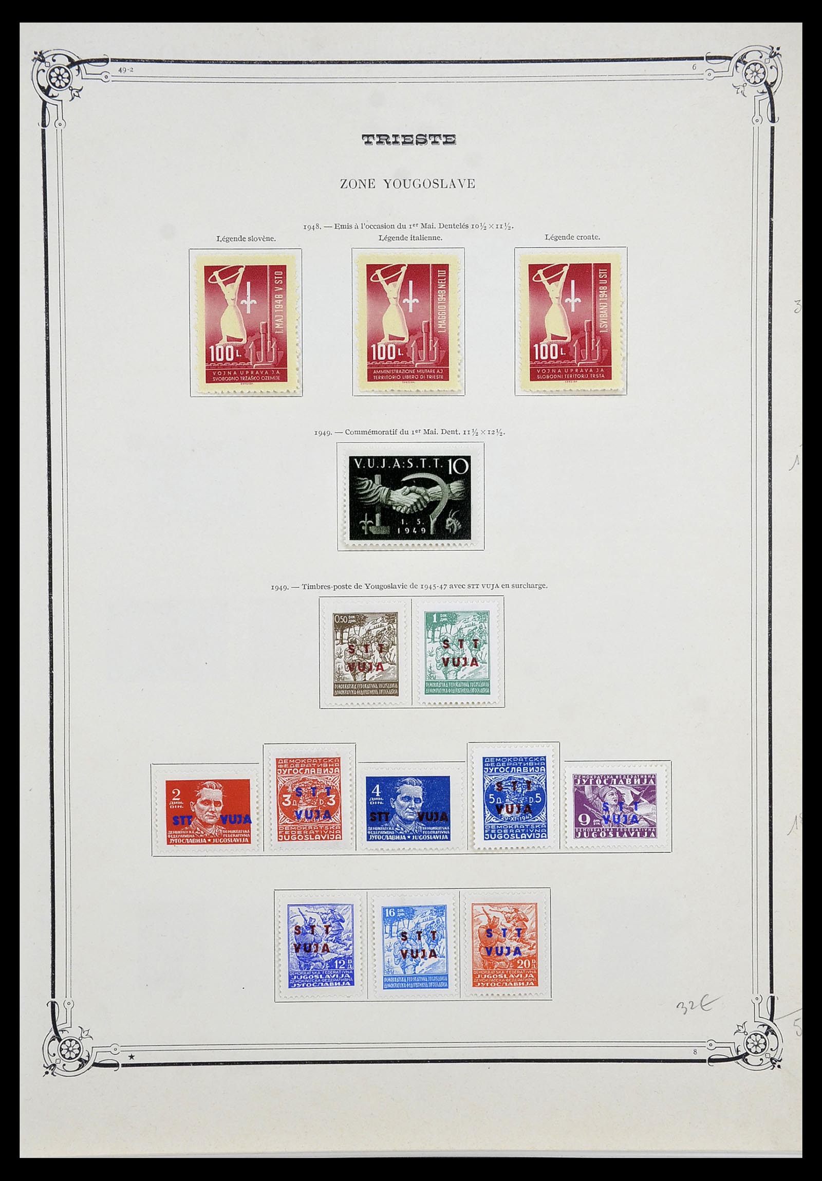 34277 001 - Postzegelverzameling 34277 Triëst zone B 1948-1954.