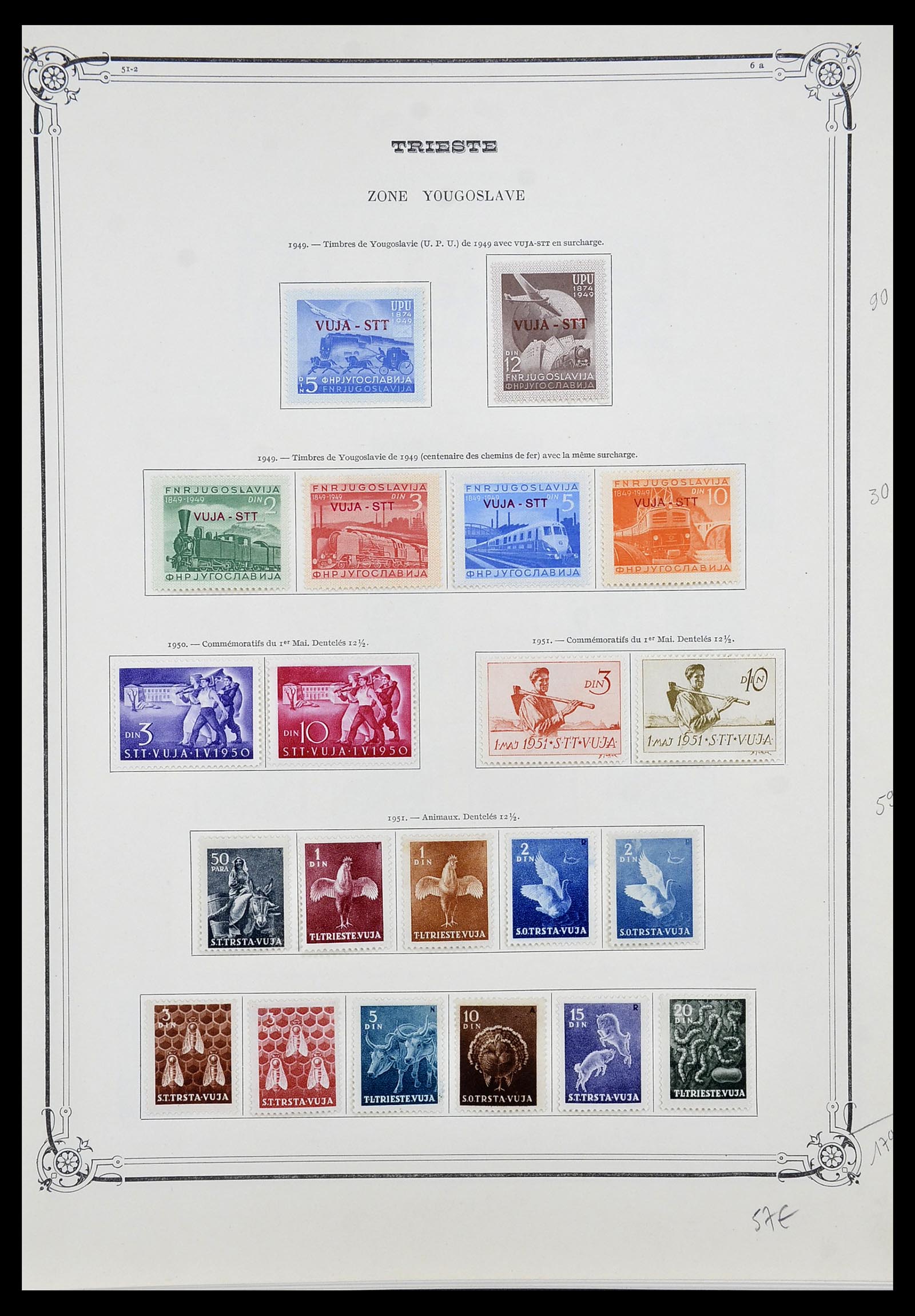 34277 002 - Postzegelverzameling 34277 Triëst zone B 1948-1954.